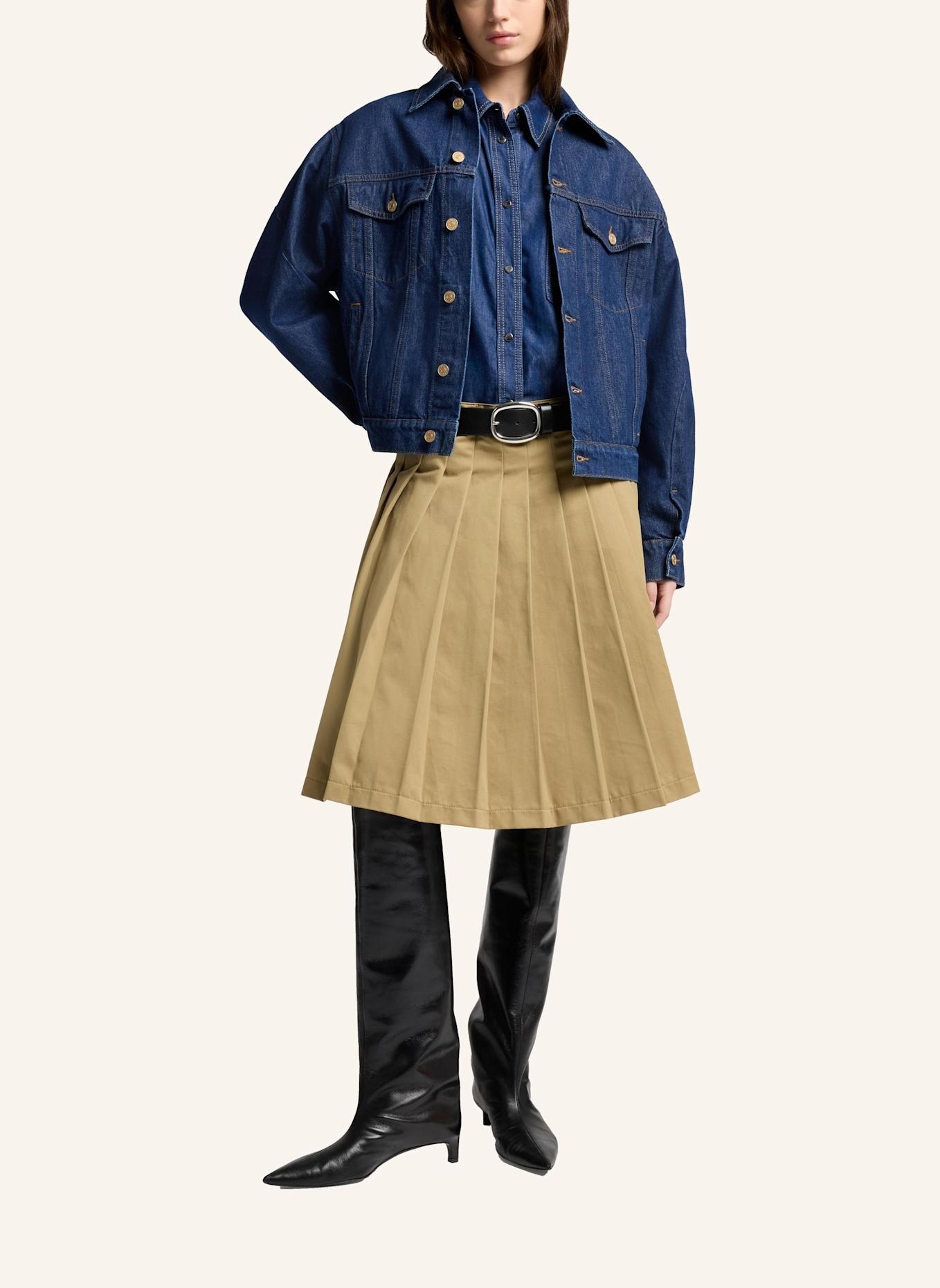 7 for all mankind Skirt PLEATED MIDI: BEIGE