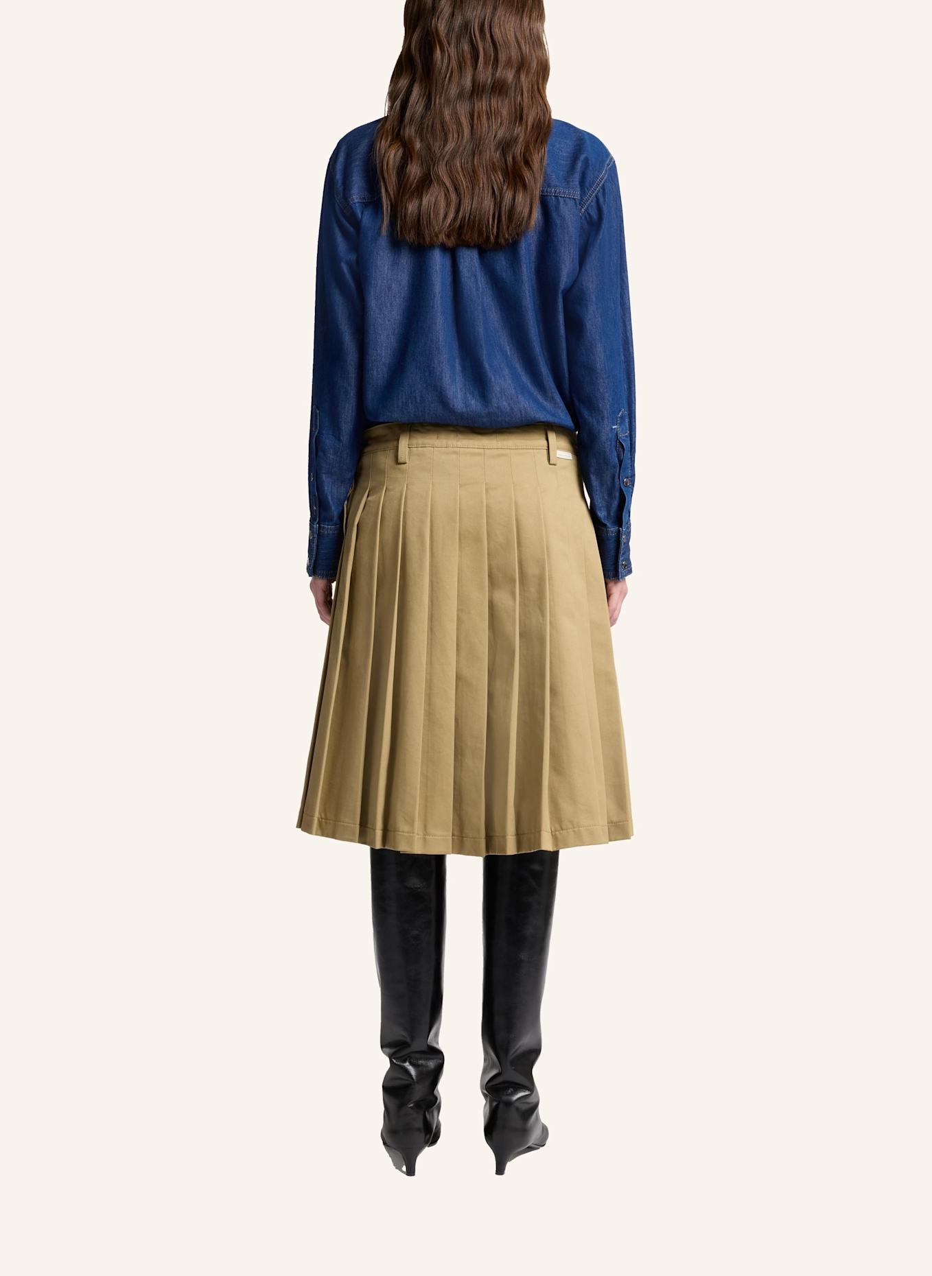 7 for all mankind Skirt PLEATED MIDI: BEIGE