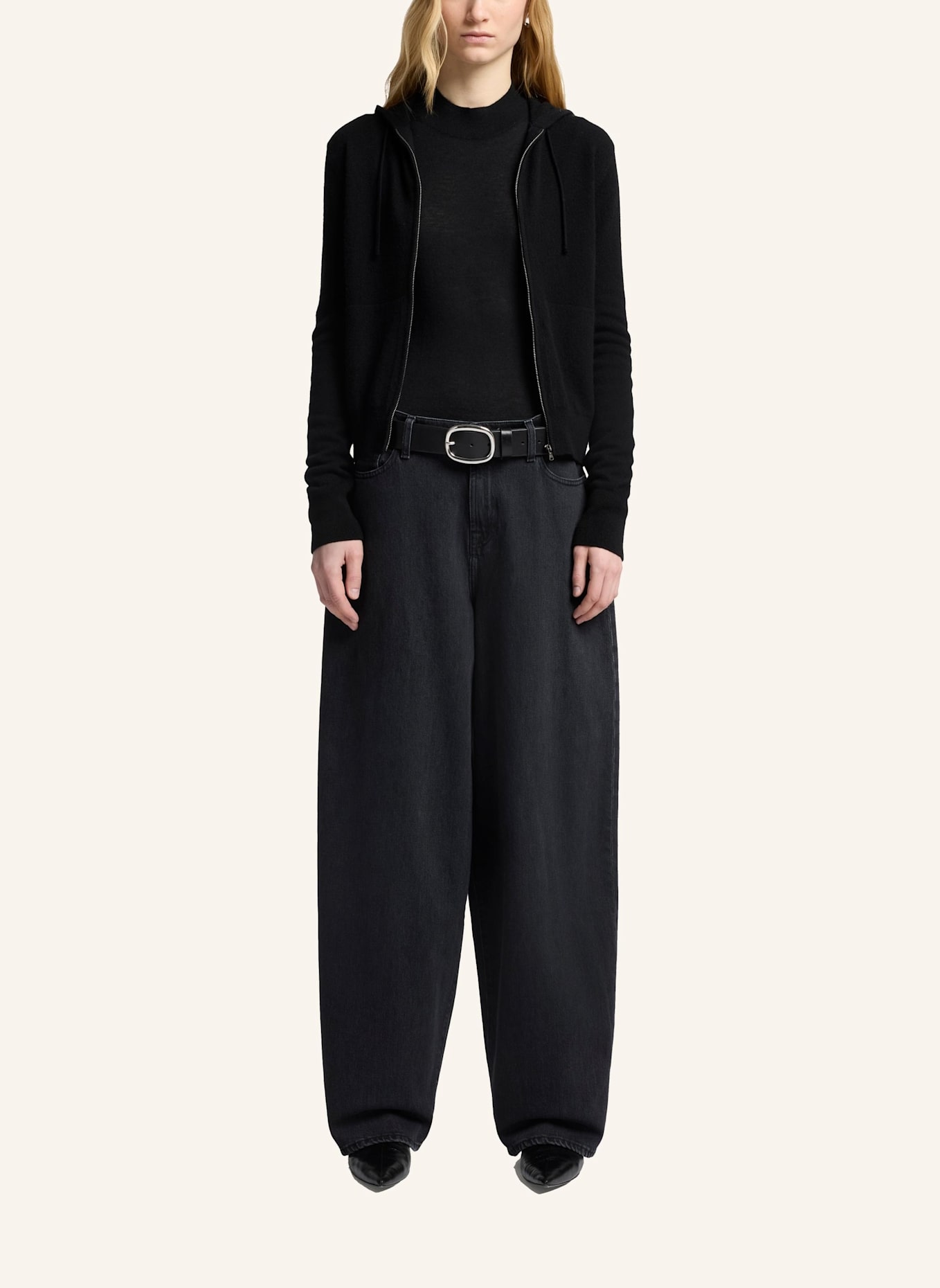 7 for all mankind Jeans BALLOON Baggy Fit: SCHWARZ