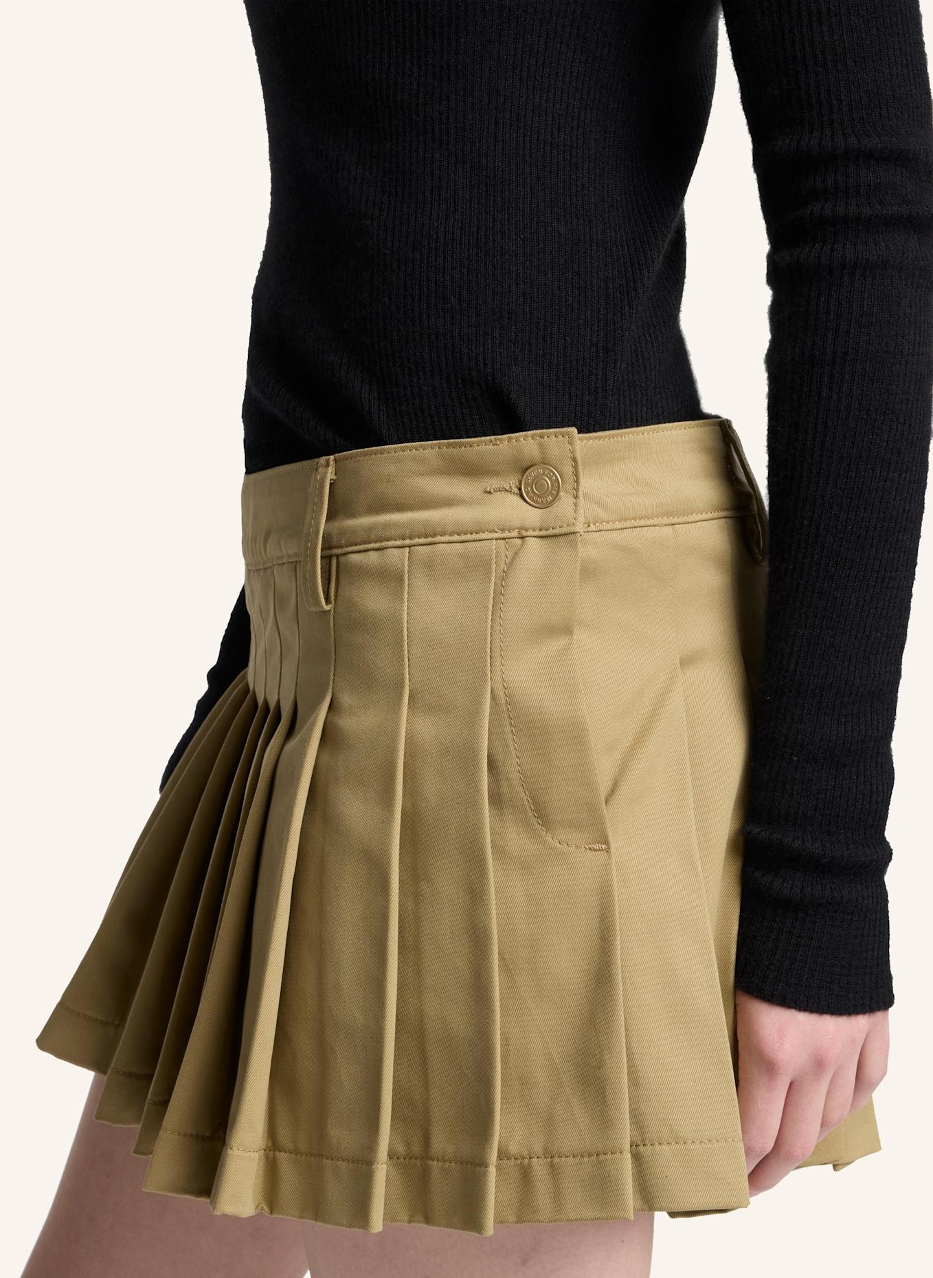 7 for all mankind Skirt PLEATED MIDI: BEIGE