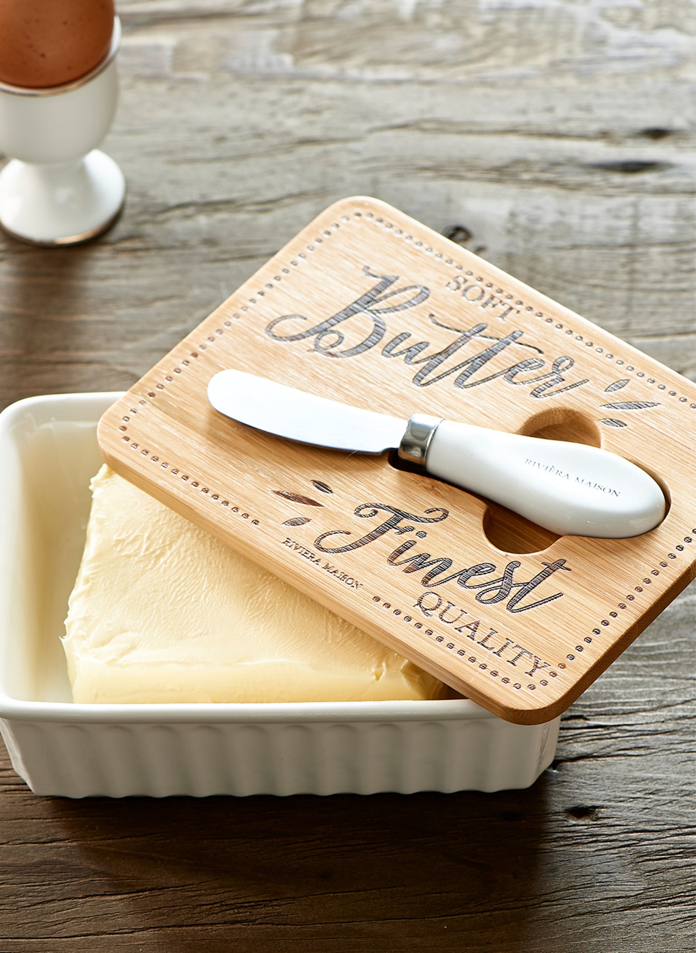 RIVIÈRA MAISON Butterdose FINEST QUALITY, Farbe: WEISS (Bild 2)