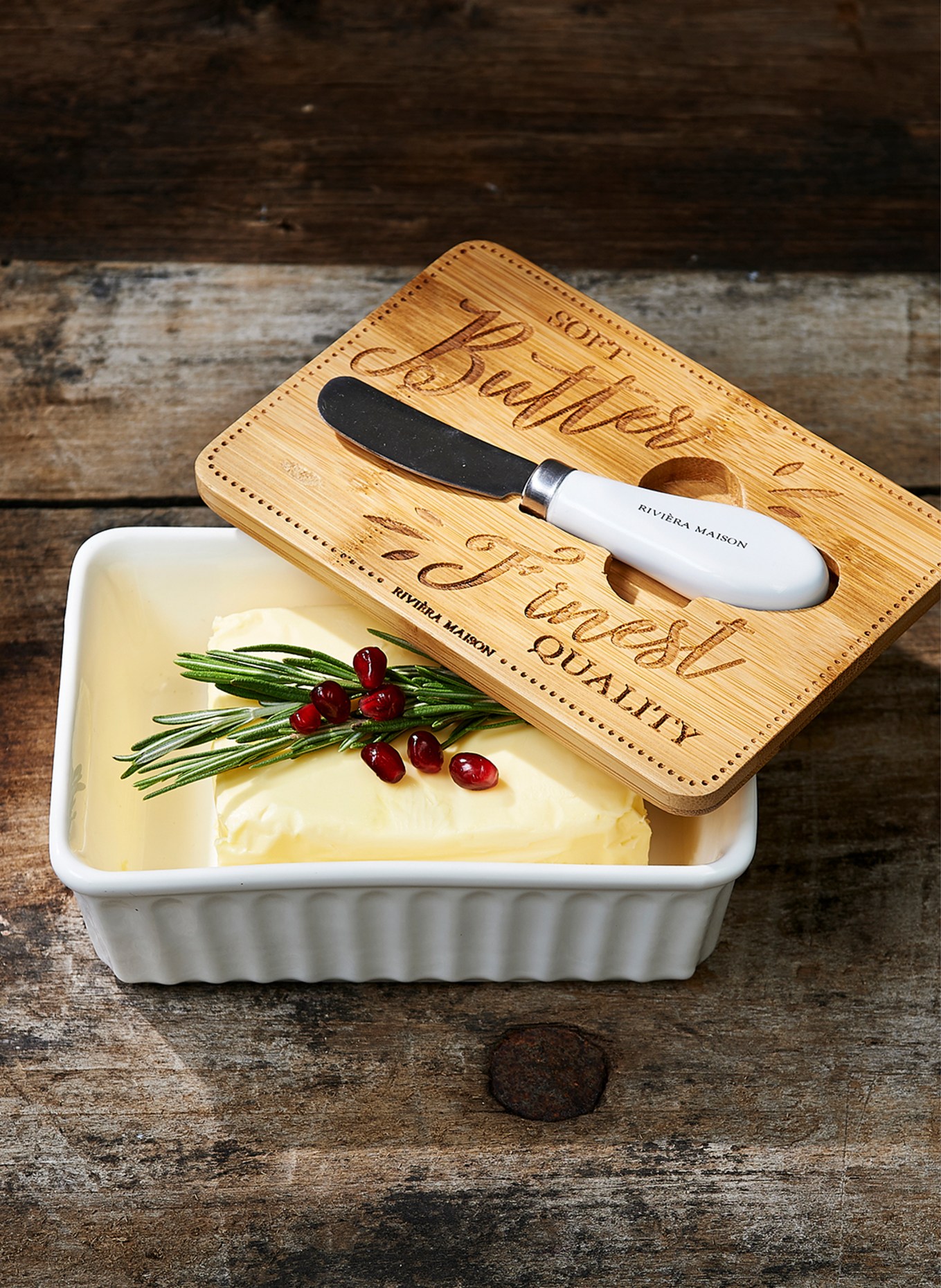 RIVIÈRA MAISON Butterdose FINEST QUALITY, Farbe: WEISS (Bild 3)