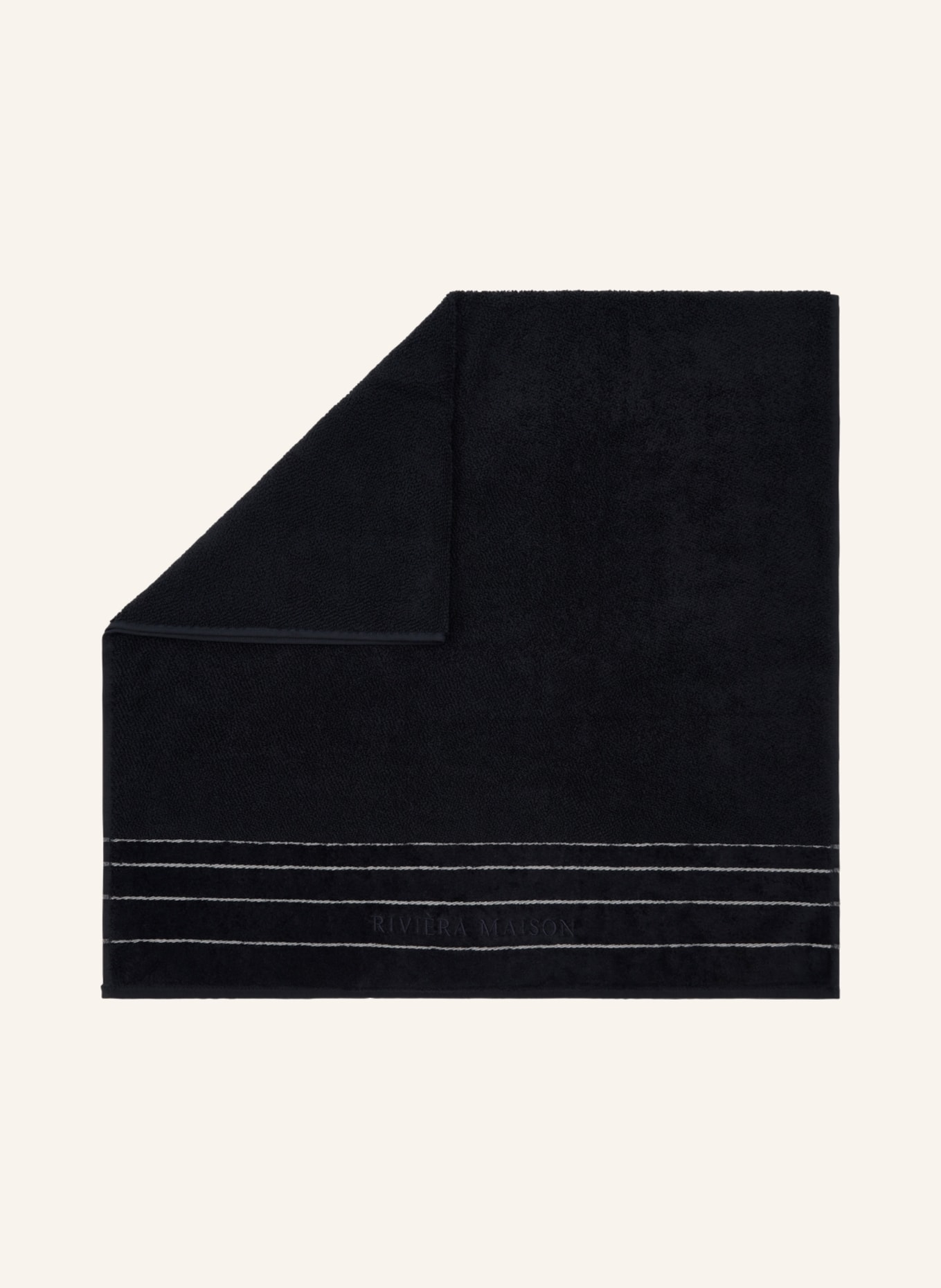 RIVIÈRA MAISON Handtücher RM ELEGANT BLACK 140x70, Farbe: SCHWARZ (Bild 1)