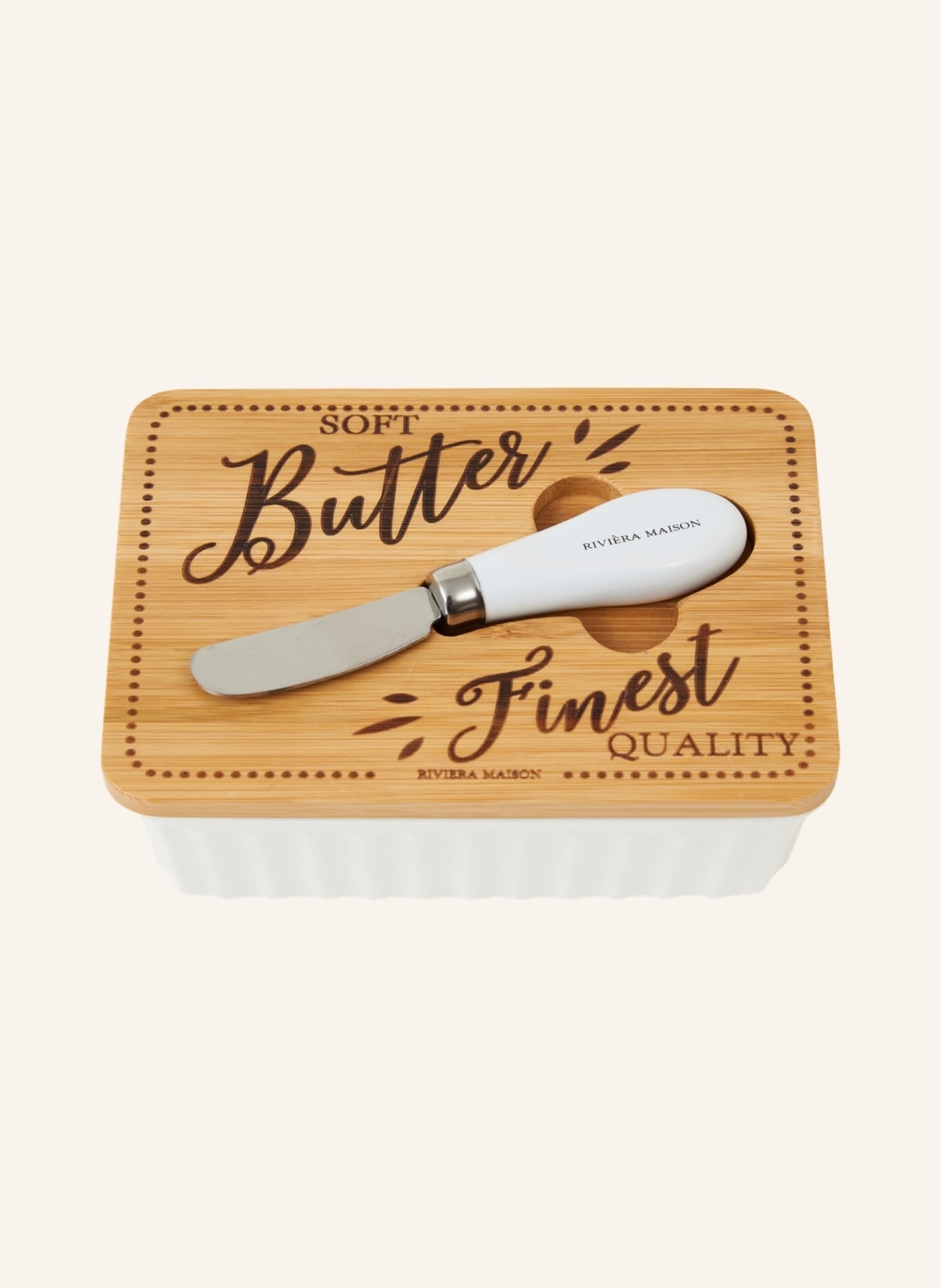 RIVIÈRA MAISON Butterdose FINEST QUALITY, Farbe: WEISS (Bild 1)