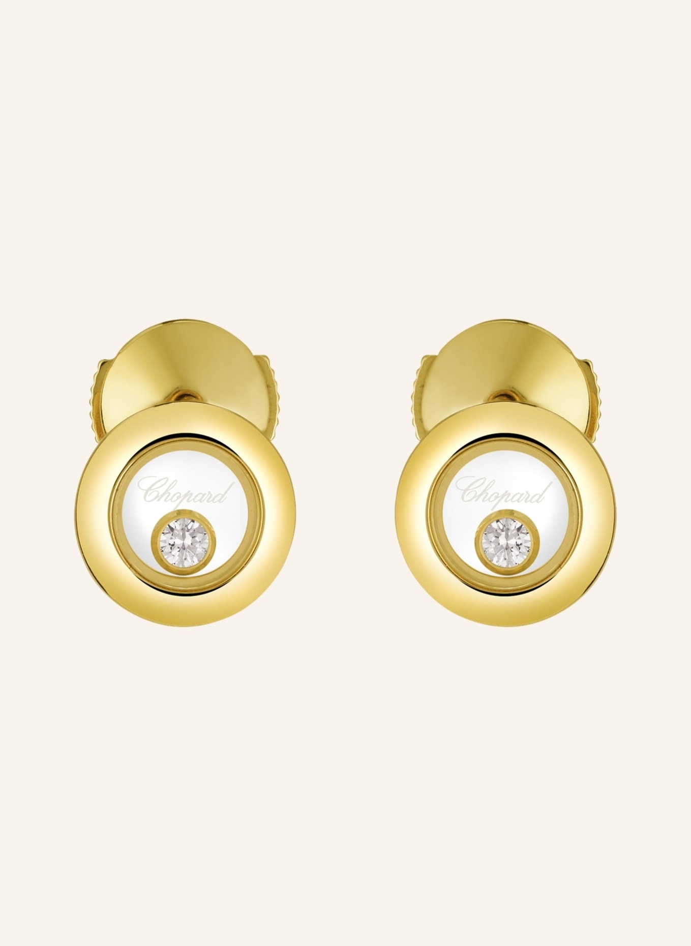 Chopard Ohrring HAPPY DIAMONDS ICONS Ohrringe aus 18 Karat Gelbgold und Diamanten, Farbe: GOLD (Bild 1)