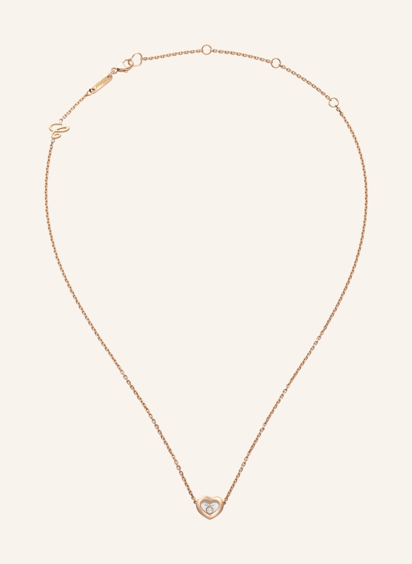 Chopard Halskette HAPPY DIAMONDS ICONS Halskette aus 18 Karat Roségold und Diamanten, Farbe: ROSÉGOLD (Bild 3)