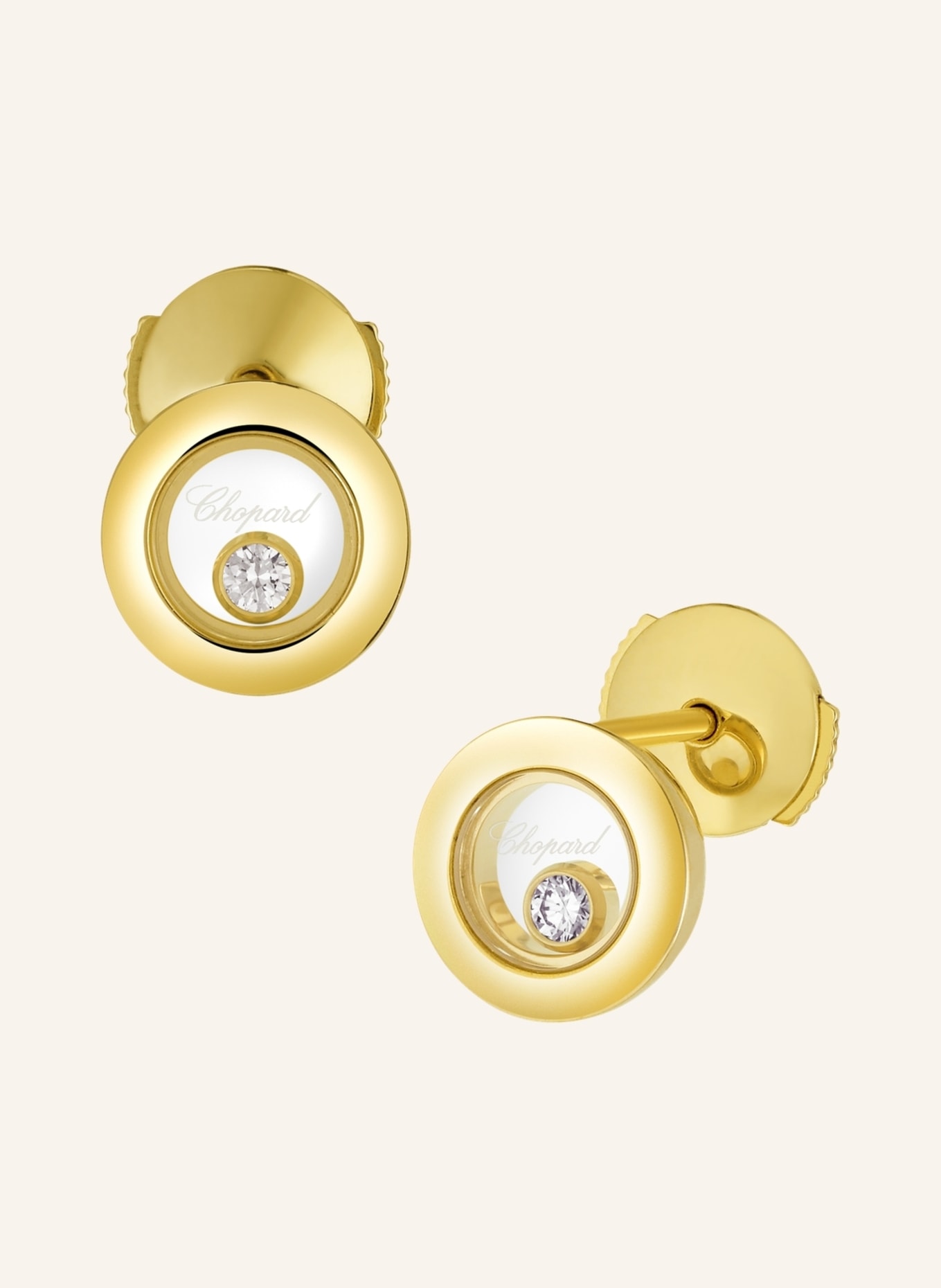 Chopard Ohrring HAPPY DIAMONDS ICONS Ohrringe aus 18 Karat Gelbgold und Diamanten, Farbe: GOLD (Bild 2)