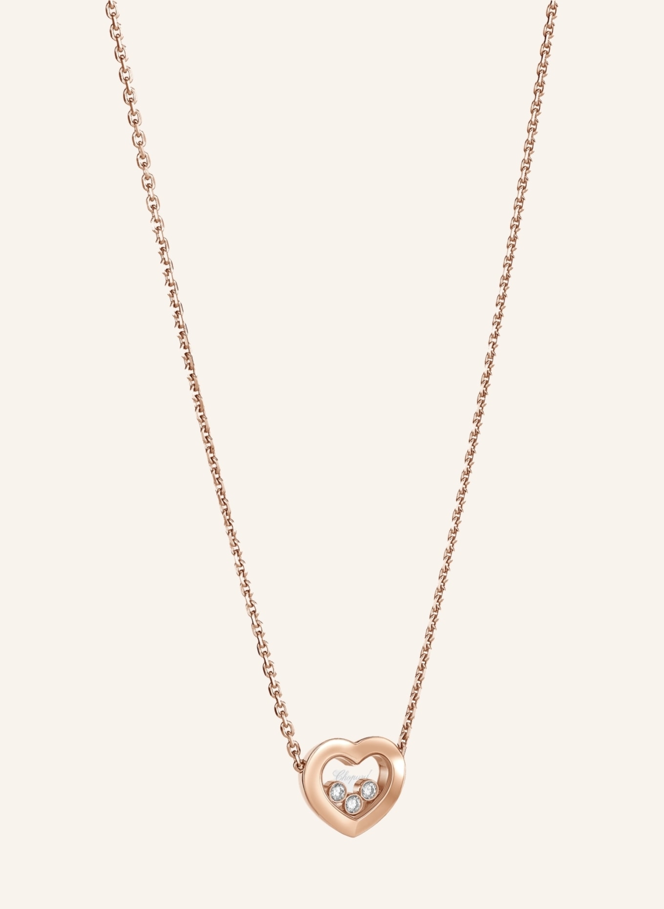 Chopard Halskette HAPPY DIAMONDS ICONS Halskette aus 18 Karat Roségold und Diamanten, Farbe: ROSÉGOLD (Bild 2)