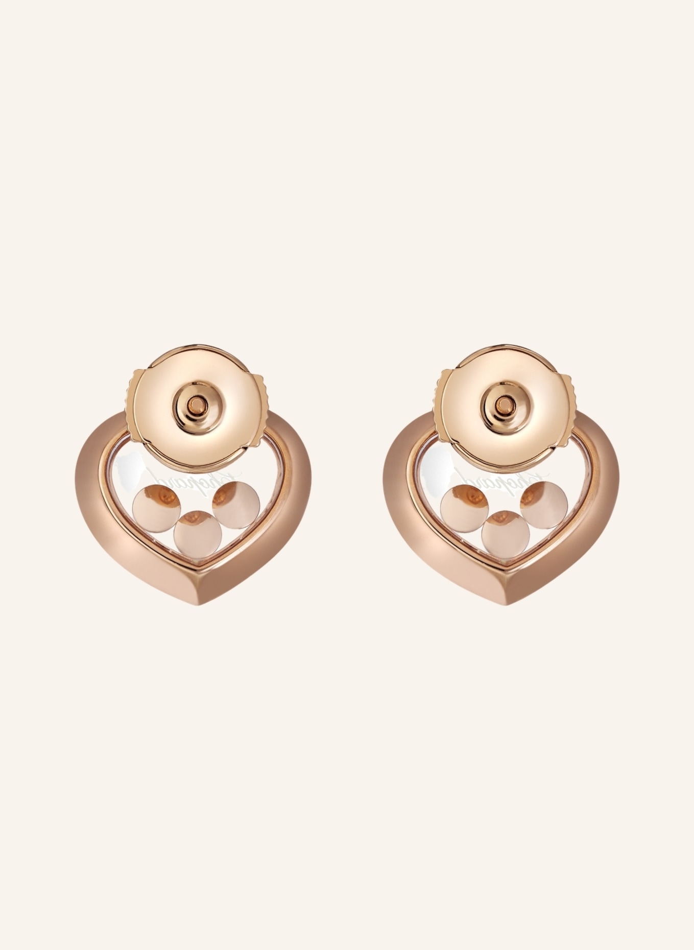 Chopard Ohrring HAPPY DIAMONDS ICONS Ohrringe aus 18 Karat Roségold und Diamanten, Farbe: ROSÉGOLD (Bild 4)
