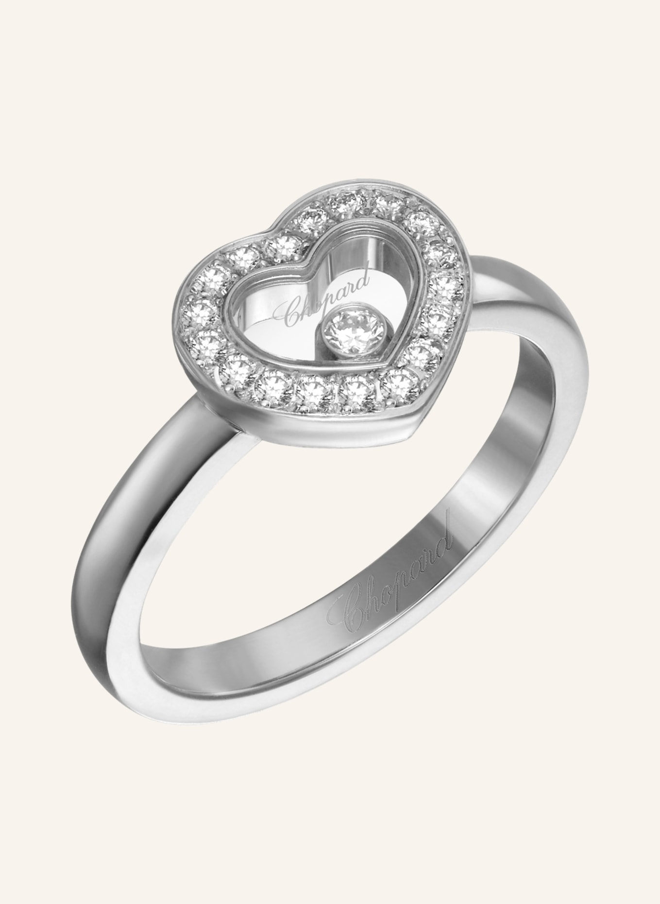 Chopard Ring HAPPY DIAMONDS ICONS Ring aus 18 Karat Weißgold und Diamanten, Farbe: WEISSGOLD (Bild 2)