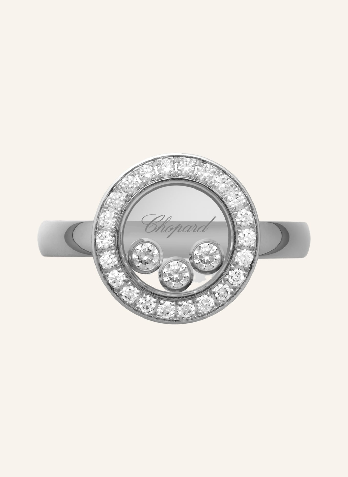 Chopard Ring HAPPY DIAMONDS ICONS Ring aus 18 Karat Weißgold und Diamanten, Farbe: WEISSGOLD (Bild 1)