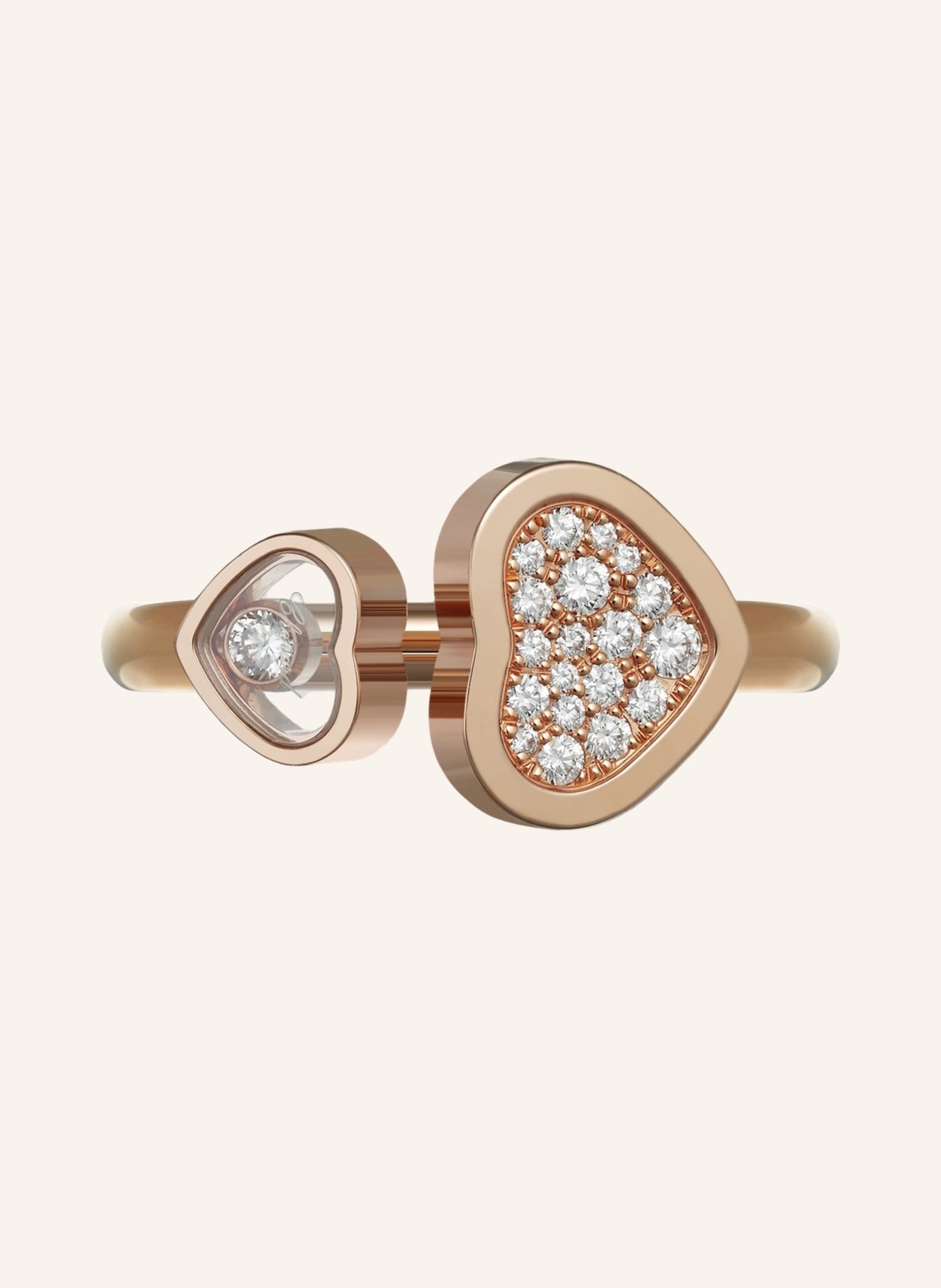 Chopard Ring HAPPY HEARTS Ring aus 18 Karat Roségold und Diamanten, Farbe: ROSÉGOLD (Bild 1)