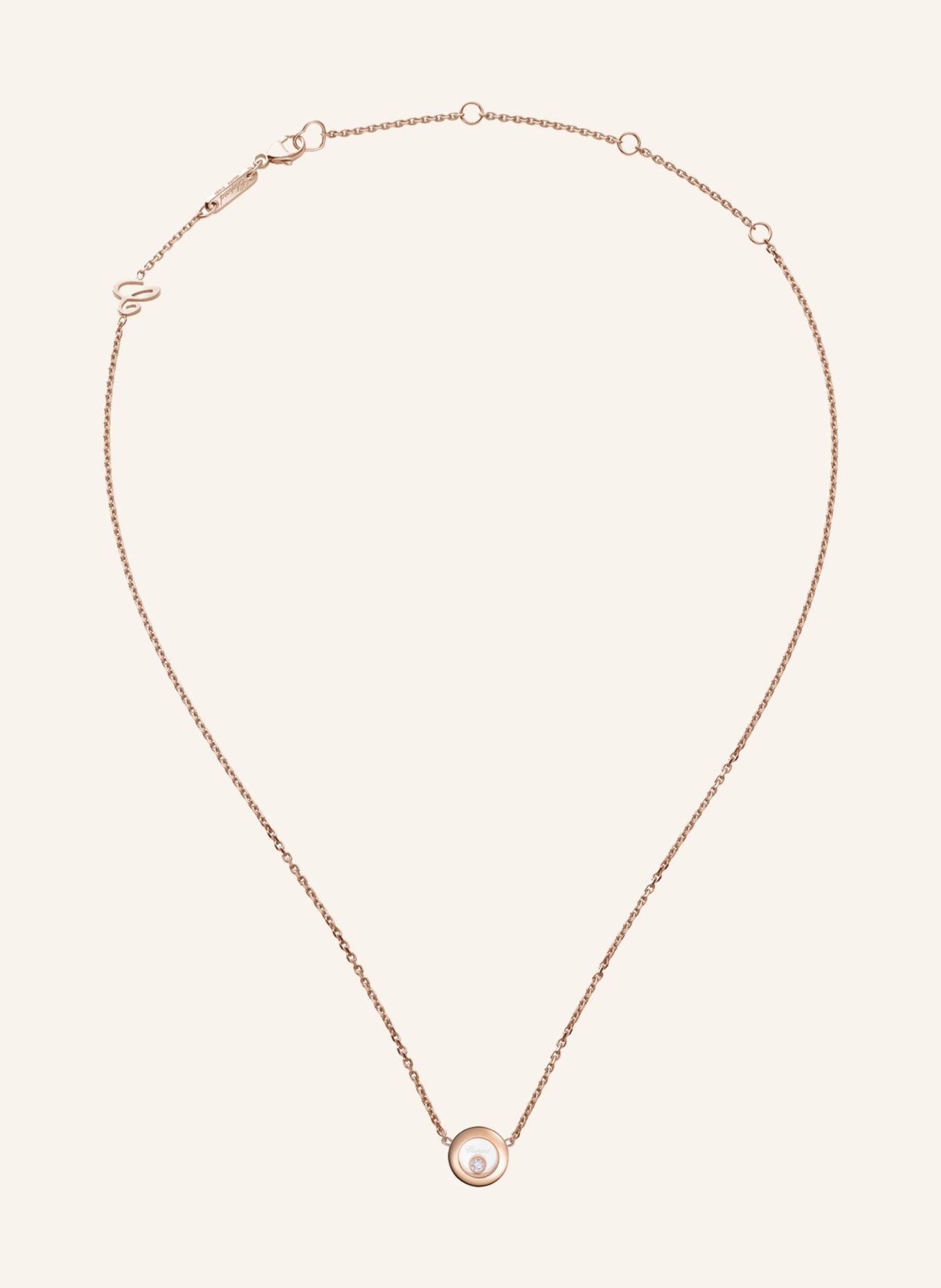 Chopard Halskette HAPPY DIAMONDS ICONS Halskette aus 18 Karat Roségold und Diamanten, Farbe: ROSÉGOLD (Bild 3)