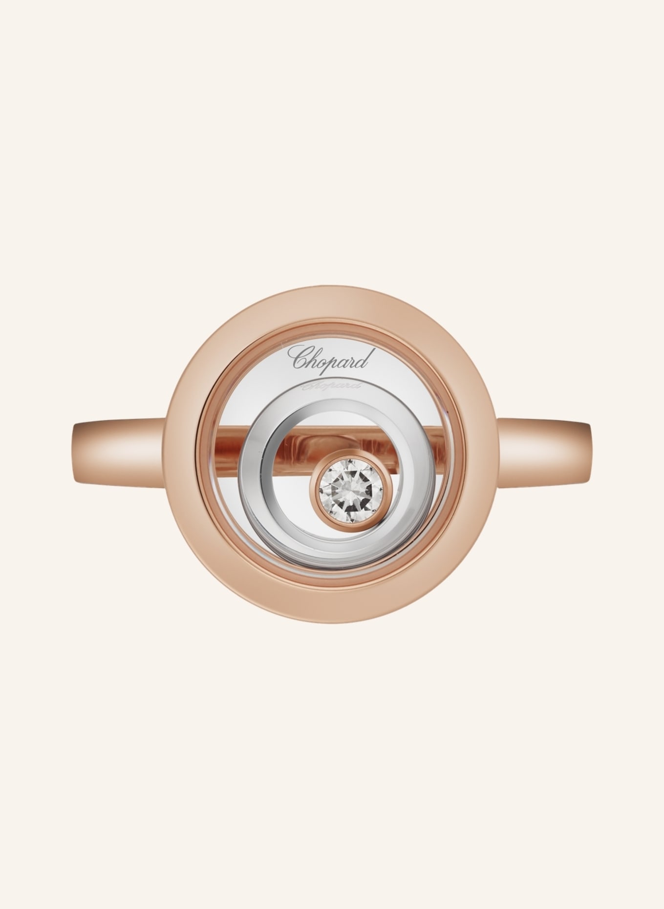 Chopard Ring HAPPY SPIRIT Ring aus 18 Karat Roségold, aus 18 Karat Weißgold und Diamanten, Farbe: WEISSGOLD/ ROSÉGOLD (Bild 1)