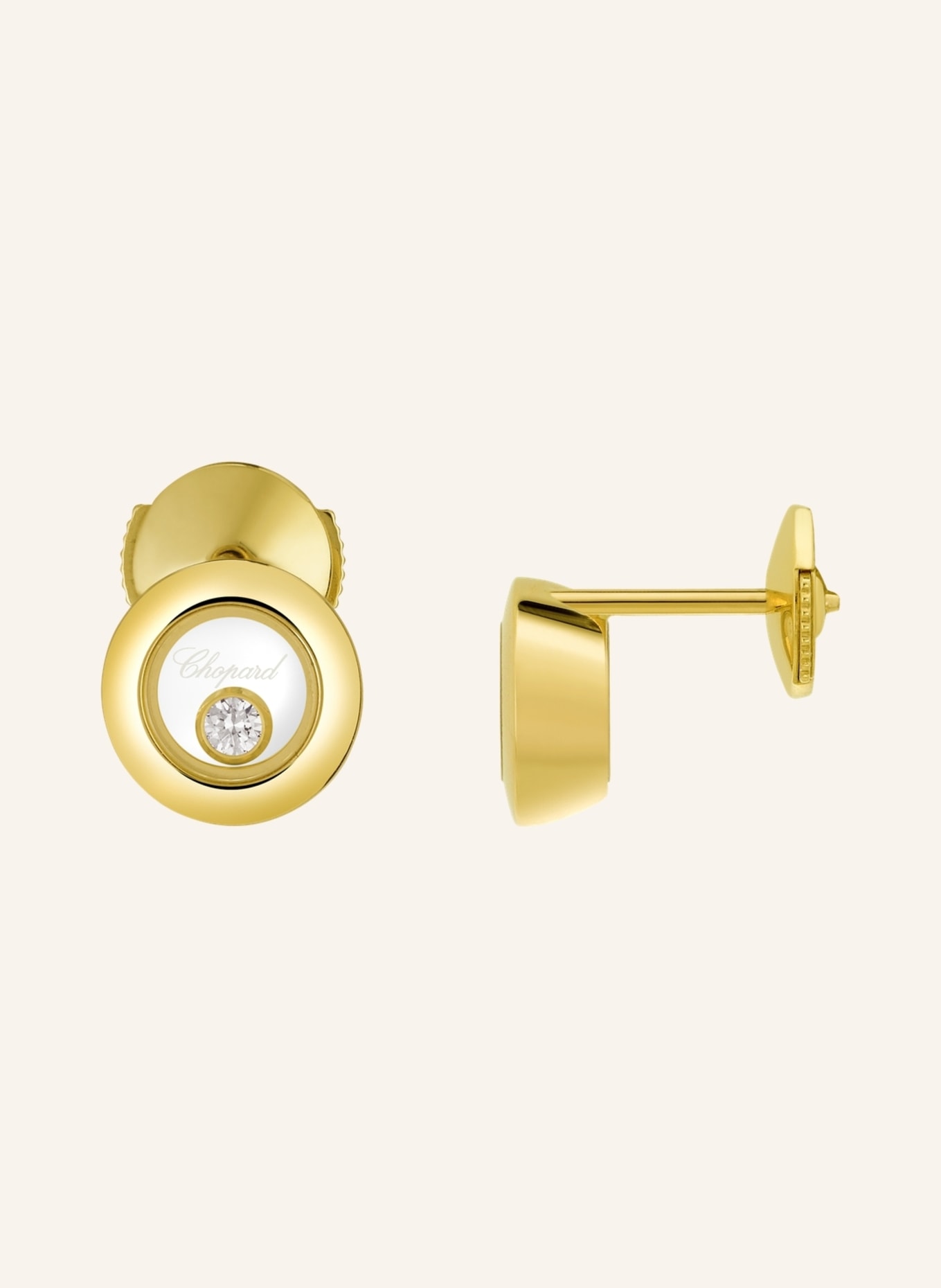 Chopard Ohrring HAPPY DIAMONDS ICONS Ohrringe aus 18 Karat Gelbgold und Diamanten, Farbe: GOLD (Bild 3)
