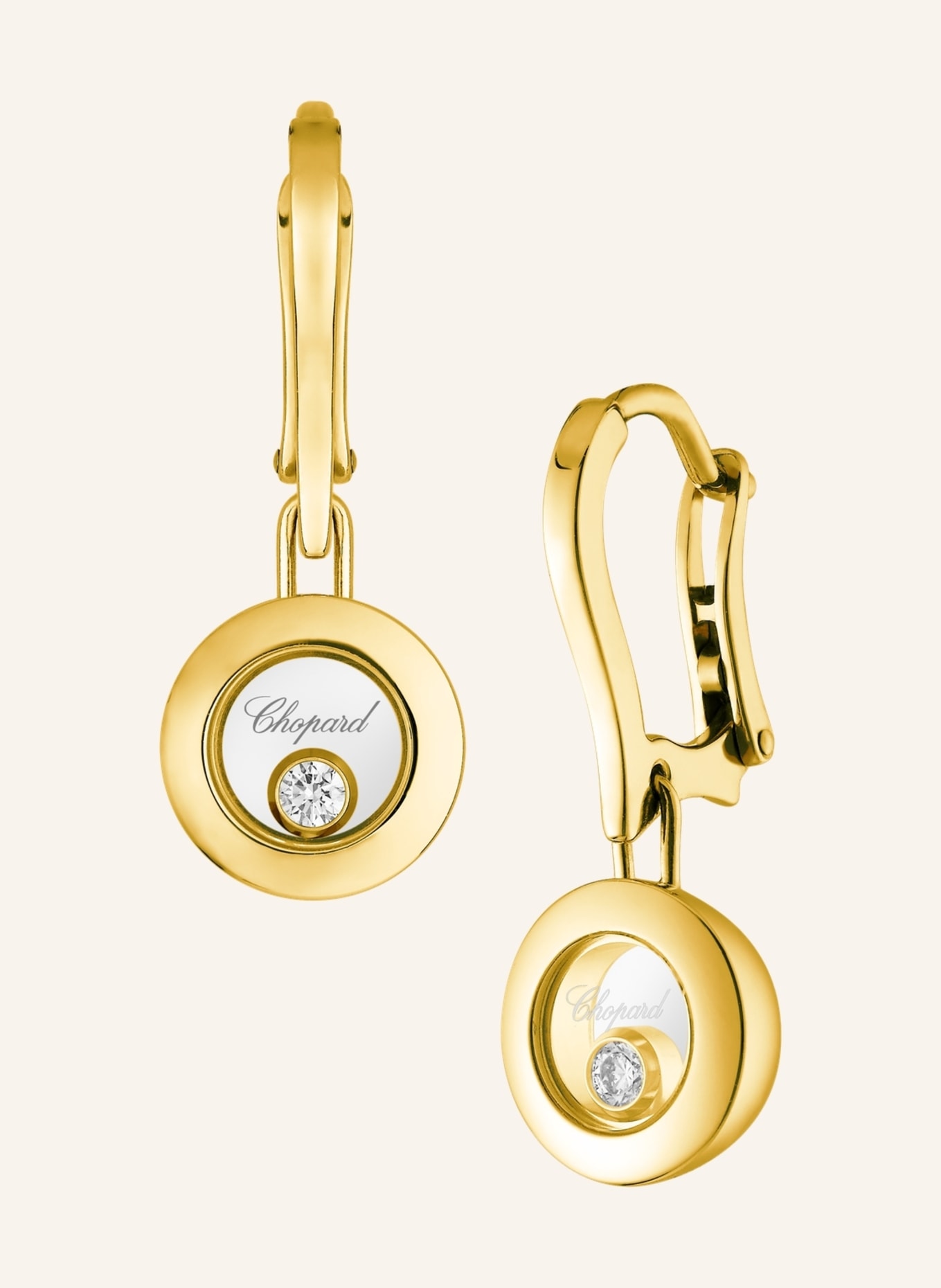 Chopard Ohrring HAPPY DIAMONDS ICONS Ohrringe aus 18 Karat Gelbgold und Diamanten, Farbe: GOLD (Bild 2)