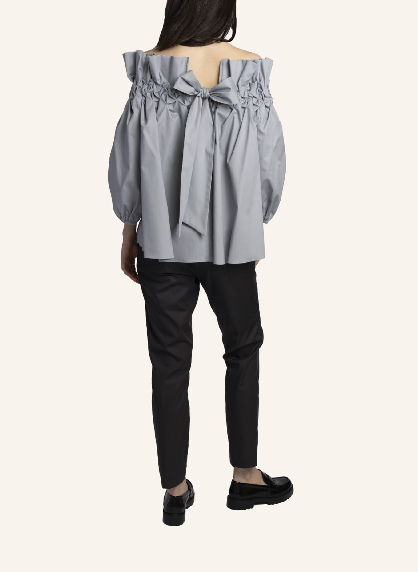 ARMARGENTUM Cold-Shoulder Bluse EUPHORIA mit 3/4-Arm: HELLBLAU