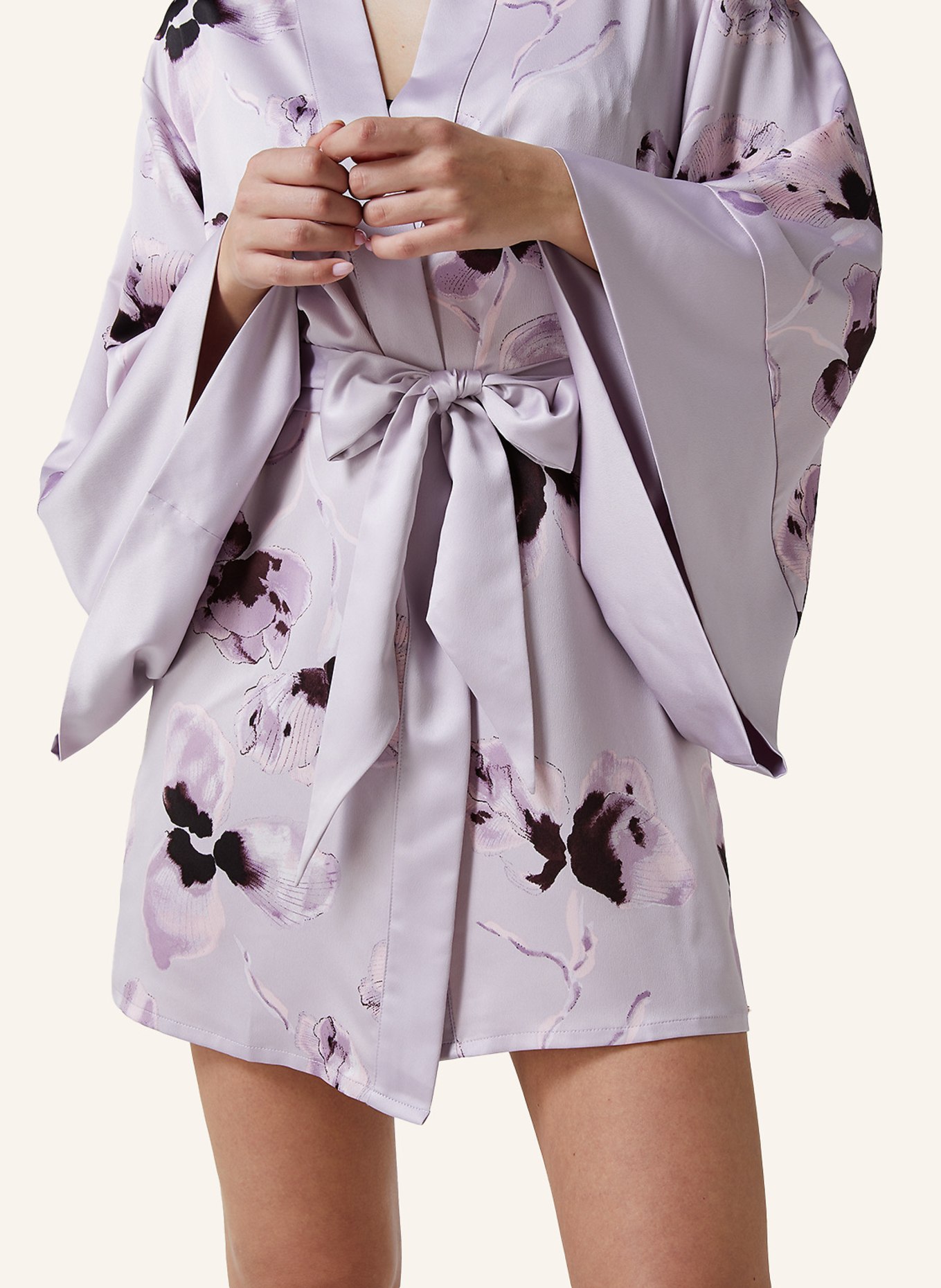 hunkemöller Kimono FLOWER, Farbe: LILA (Bild 4)