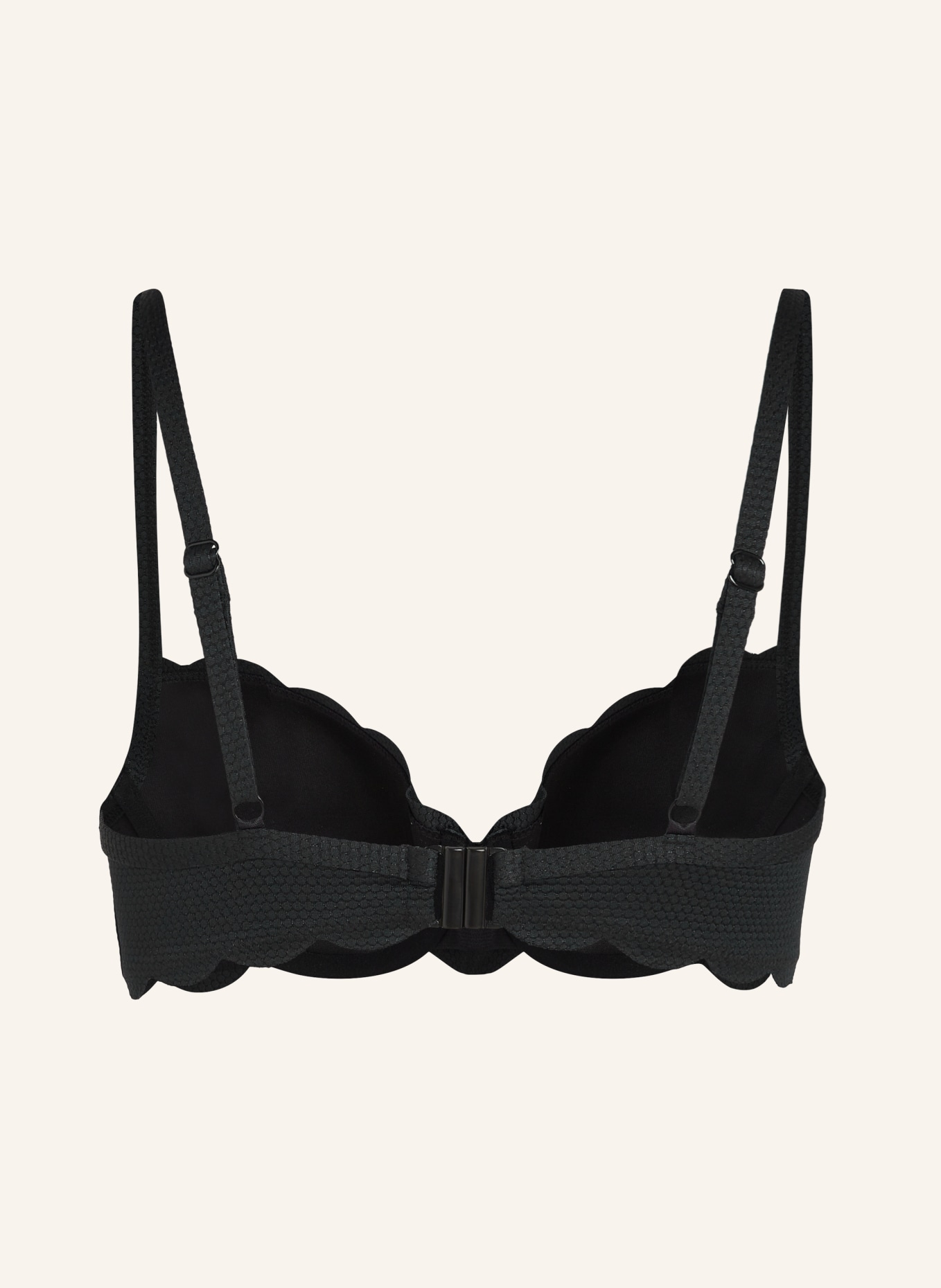 hunkemöller Bügel-Bikini-Top SCALLOP, Farbe: SCHWARZ (Bild 2)