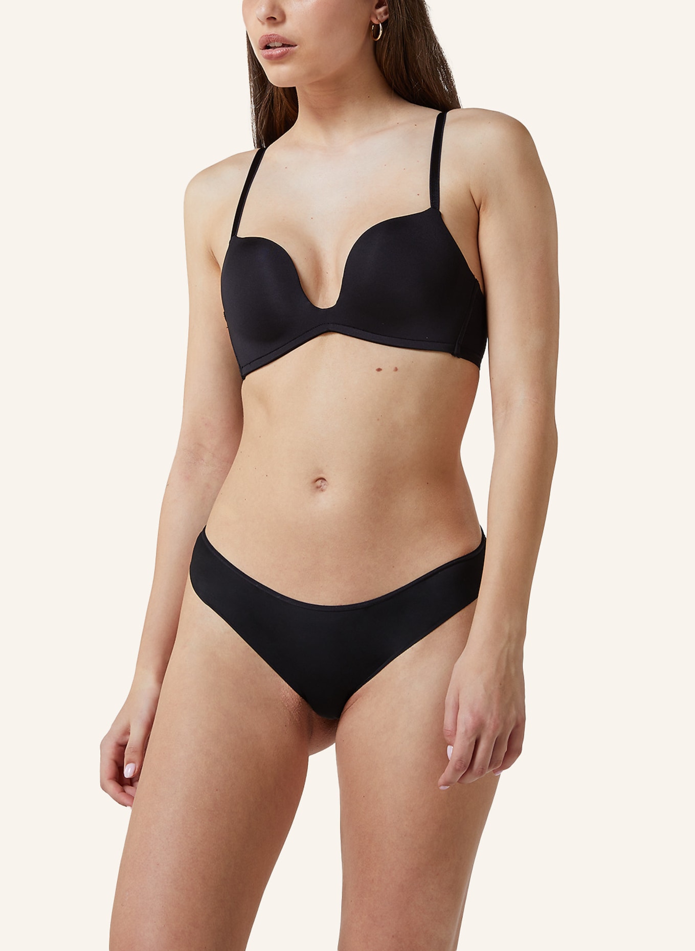 hunkemöller Push-Up-BH DEEP-V, Farbe: SCHWARZ (Bild 5)