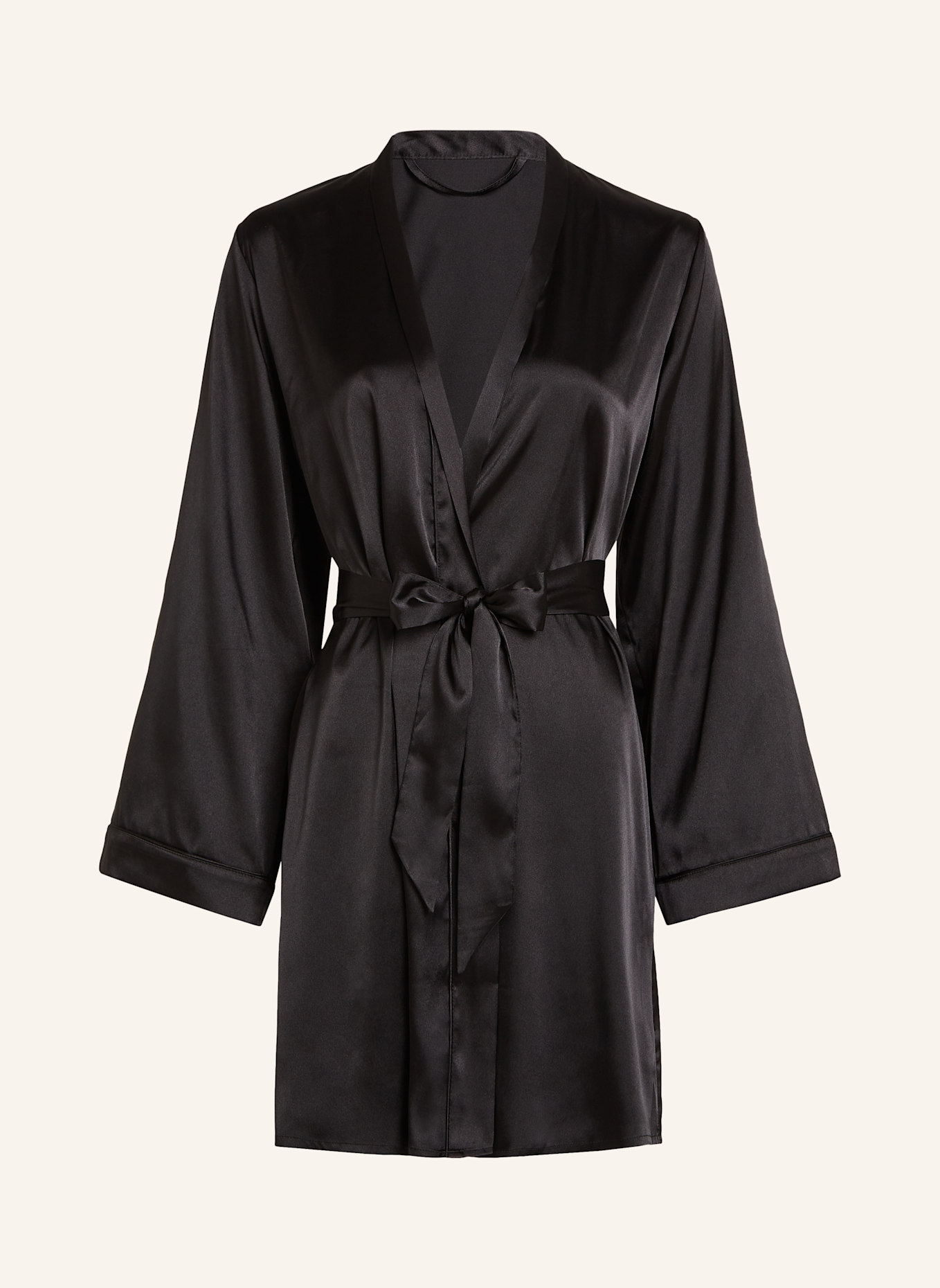 hunkemöller Kimono SATIN, Farbe: SCHWARZ (Bild 1)