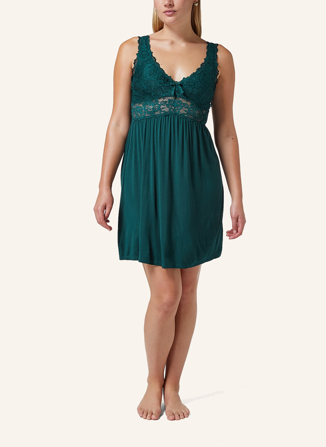 hunkemöller Slipdress NORA LACE, Farbe: GRÜN (Bild 5)