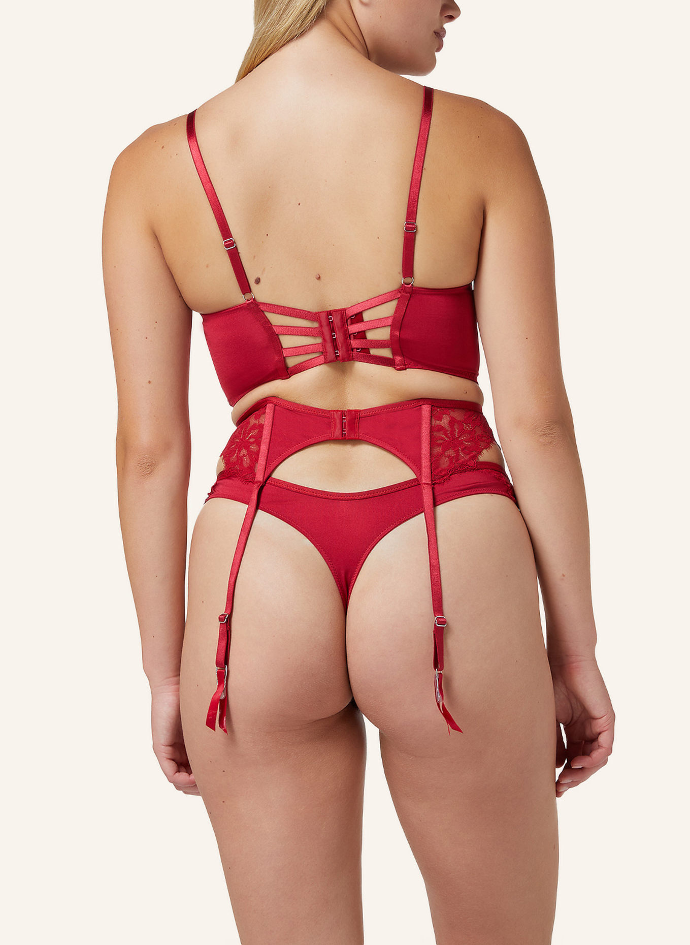 hunkemöller Stumpfhalter CHARLOTTA, Farbe: ROT (Bild 3)