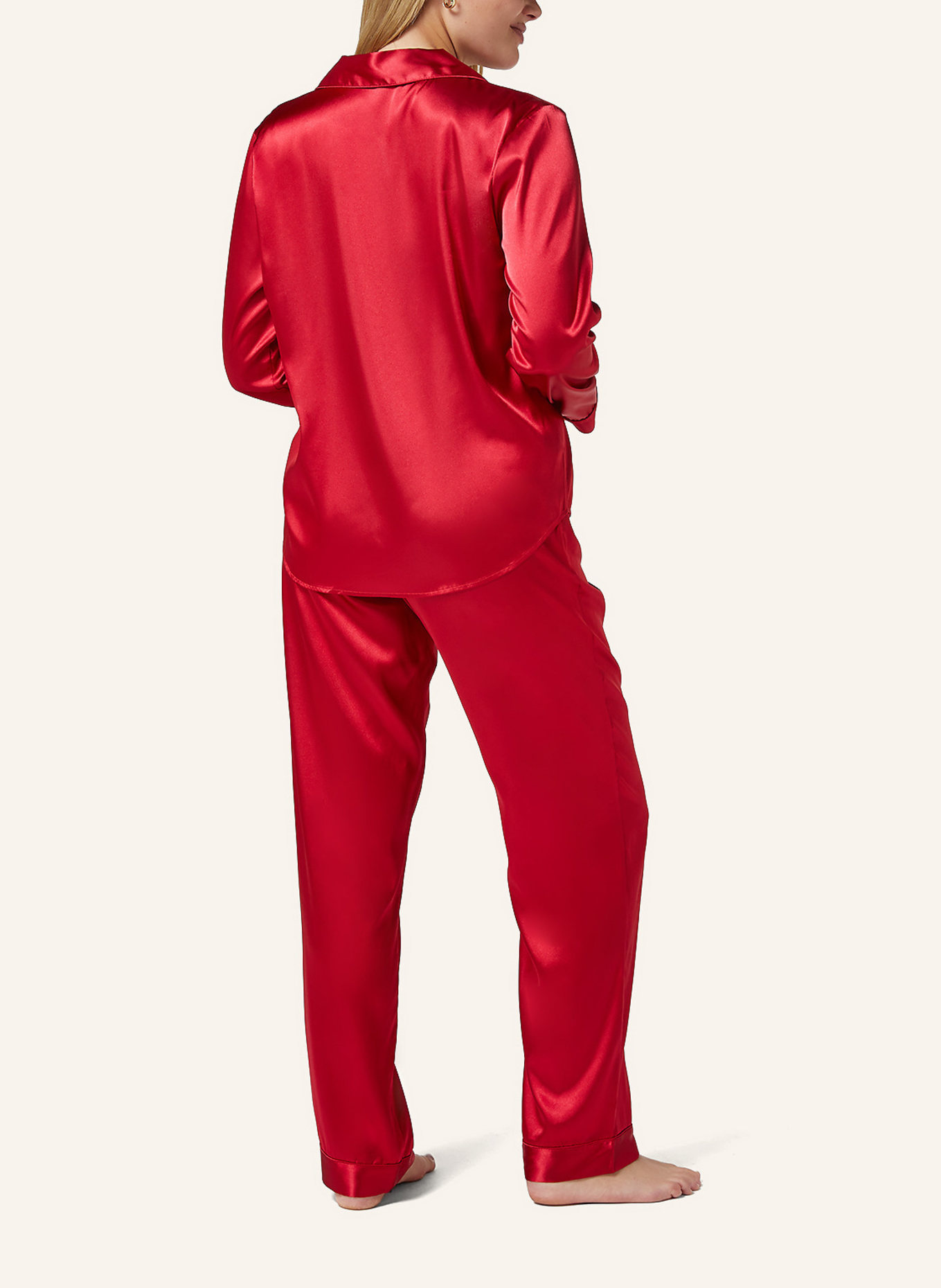 hunkemöller Schlafhose SATIN, Farbe: ROT (Bild 3)