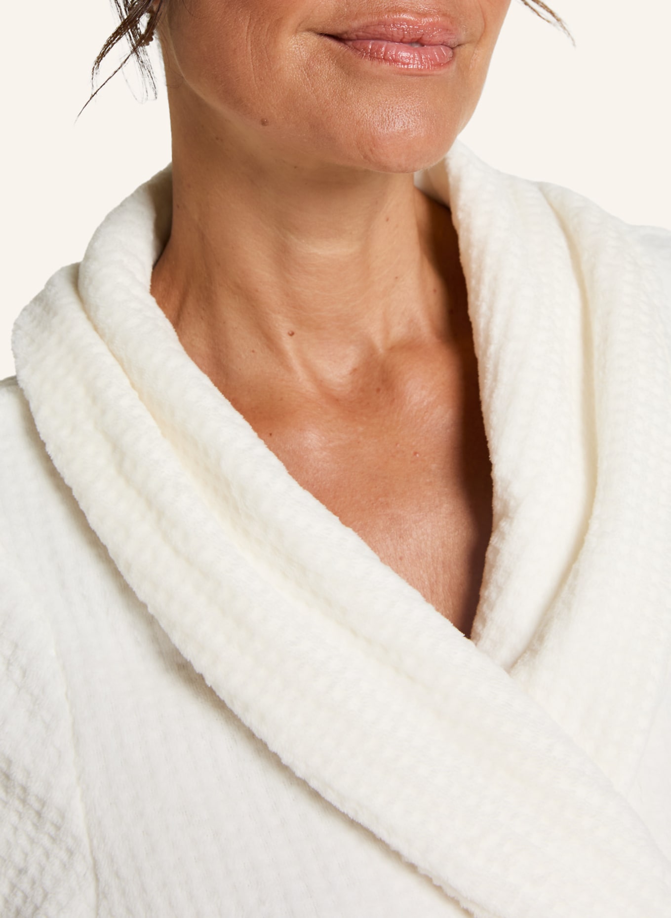 hunkemöller Bademantel FLEECE: WEISS