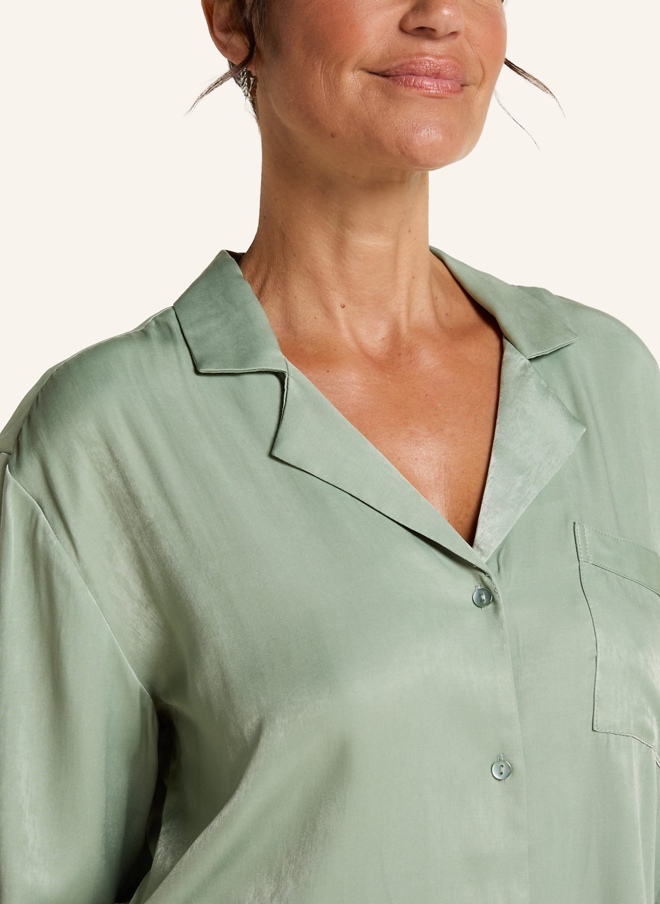 hunkemöller Pyjama-Jacke AYLA: GRÜN