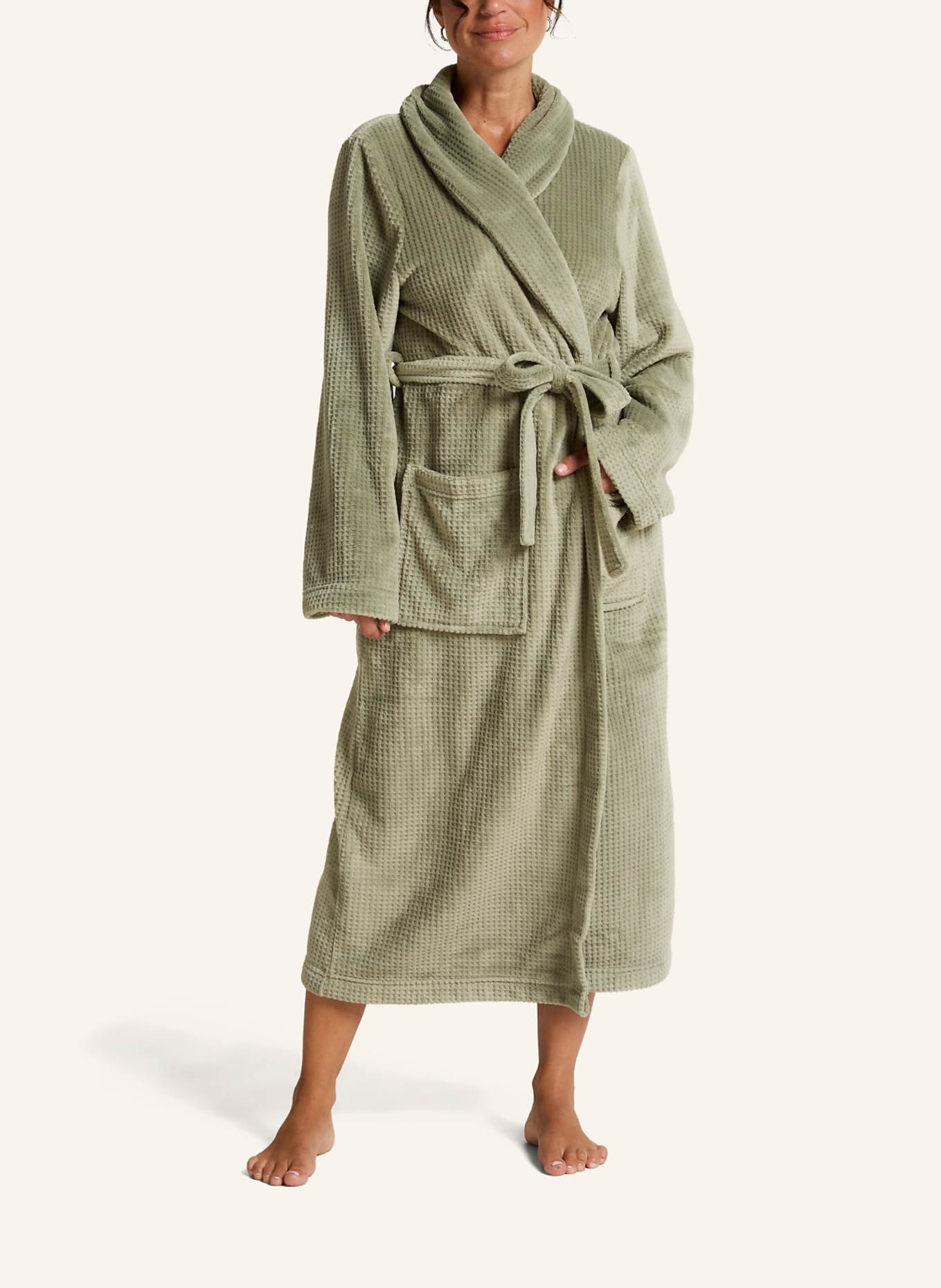 hunkemöller Bademantel FLEECE: GRÜN