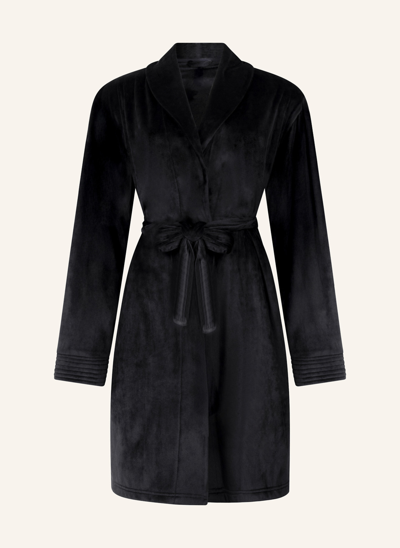 hunkemöller Bademantel VELOUR: SCHWARZ
