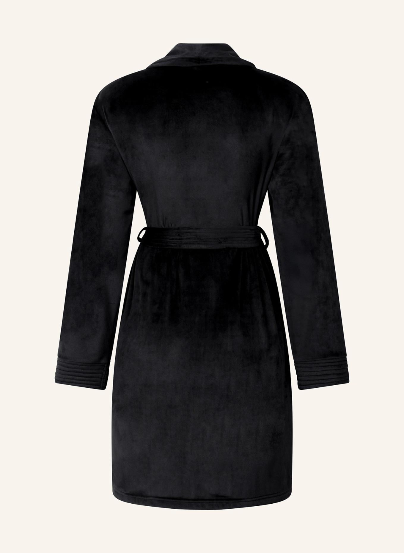 hunkemöller Bademantel VELOUR: SCHWARZ