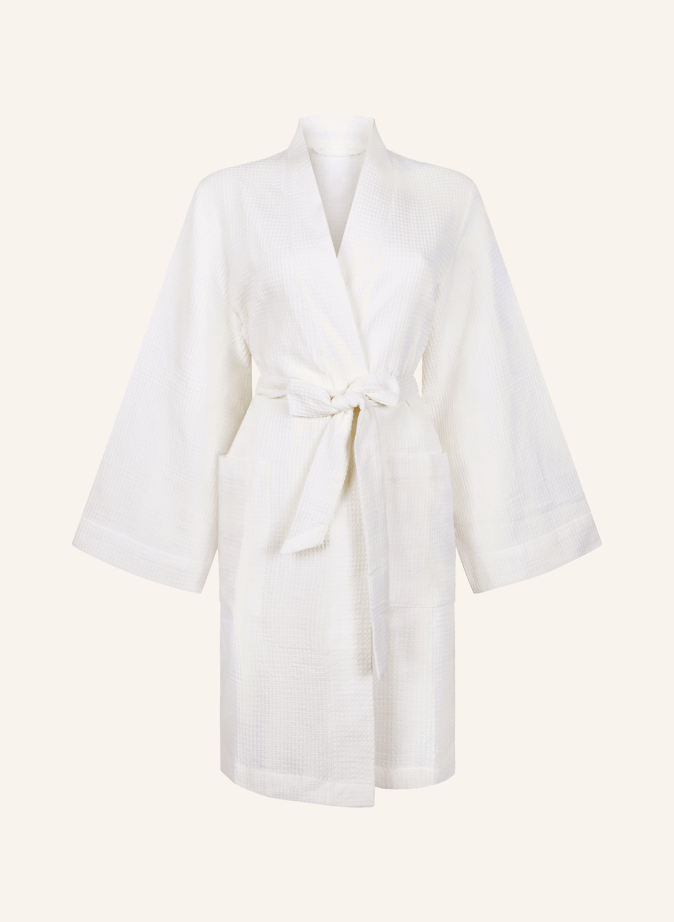 hunkemöller Bademantel WAFFLE: WEISS