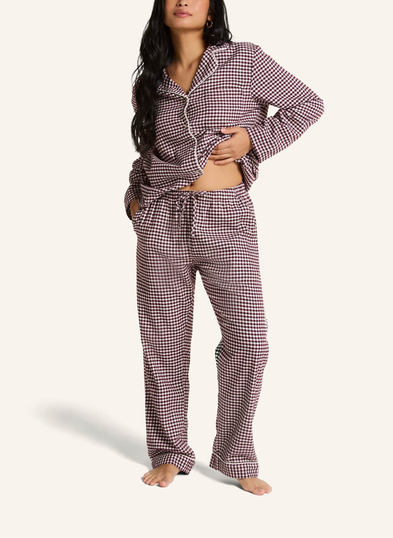 hunkemöller Hose FLANNEL CHECK ESSENTIAL: LILA