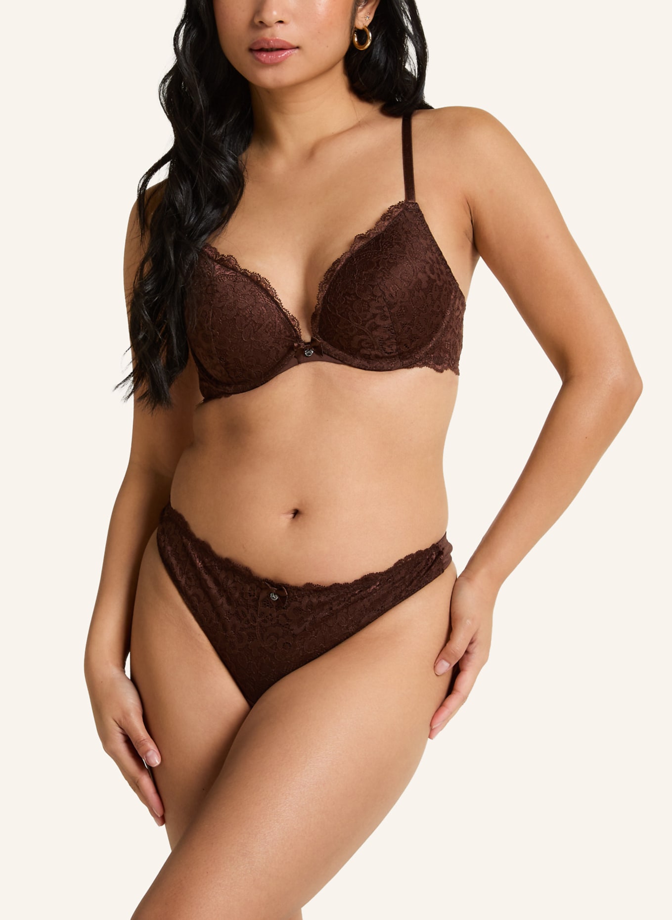 hunkemöller String MARINE: BRAUN