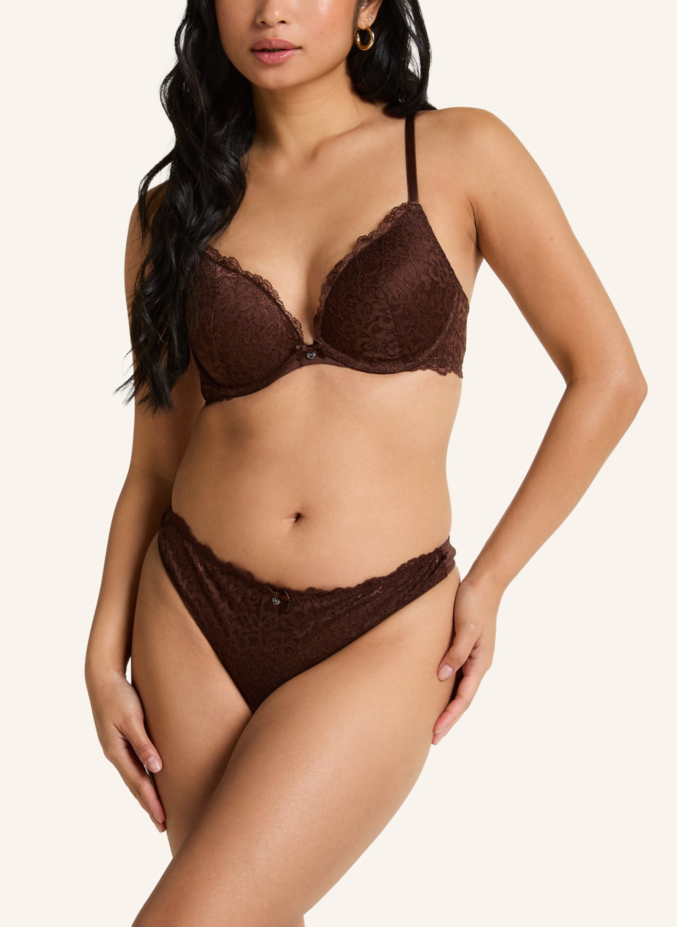 hunkemöller Push-Up-BH MARINE: BRAUN