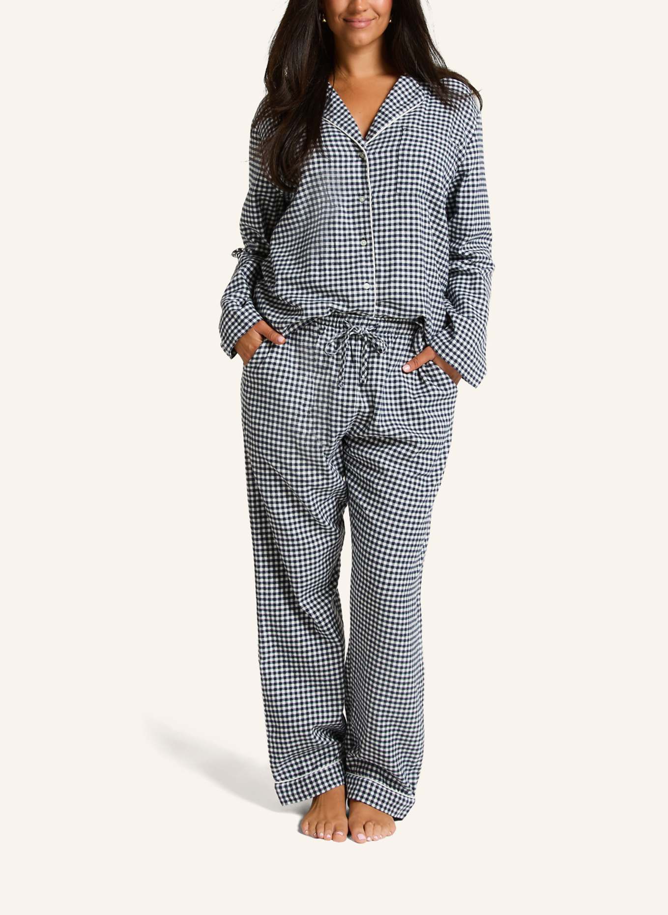 hunkemöller Hose FLANNEL: BLAU