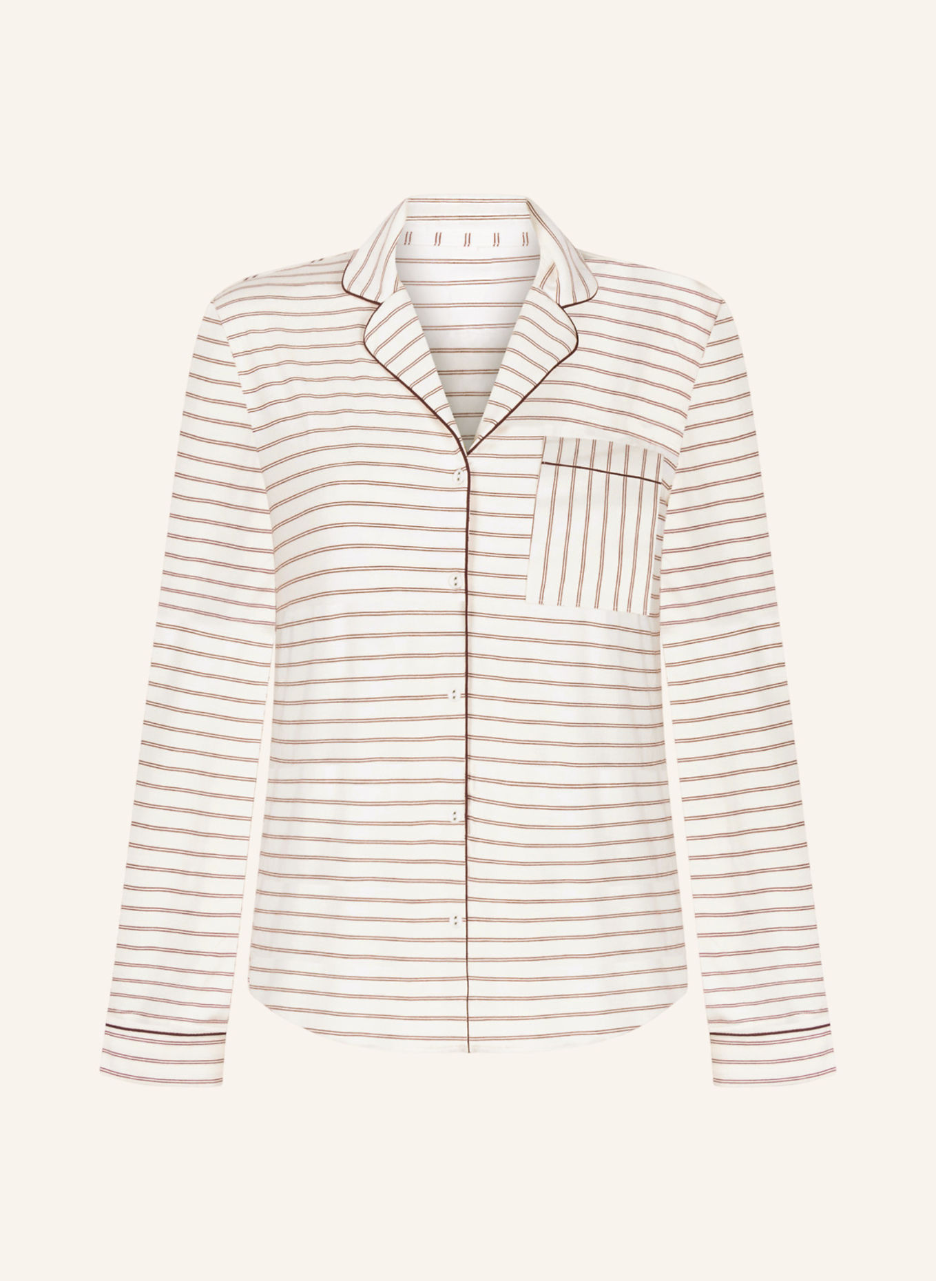 hunkemöller Pyjama-Jacke JERSEY ESSENTIAL: WEISS