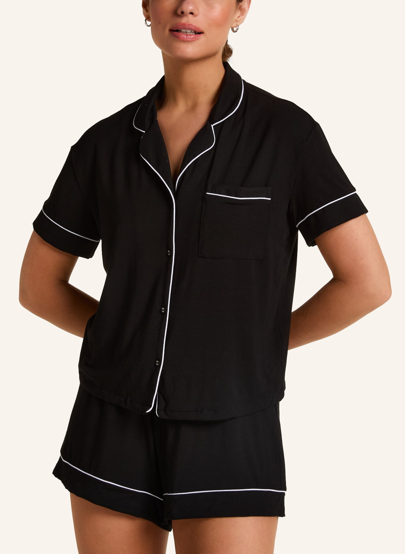 hunkemöller Schlafshirt ESSENTIAL: SCHWARZ
