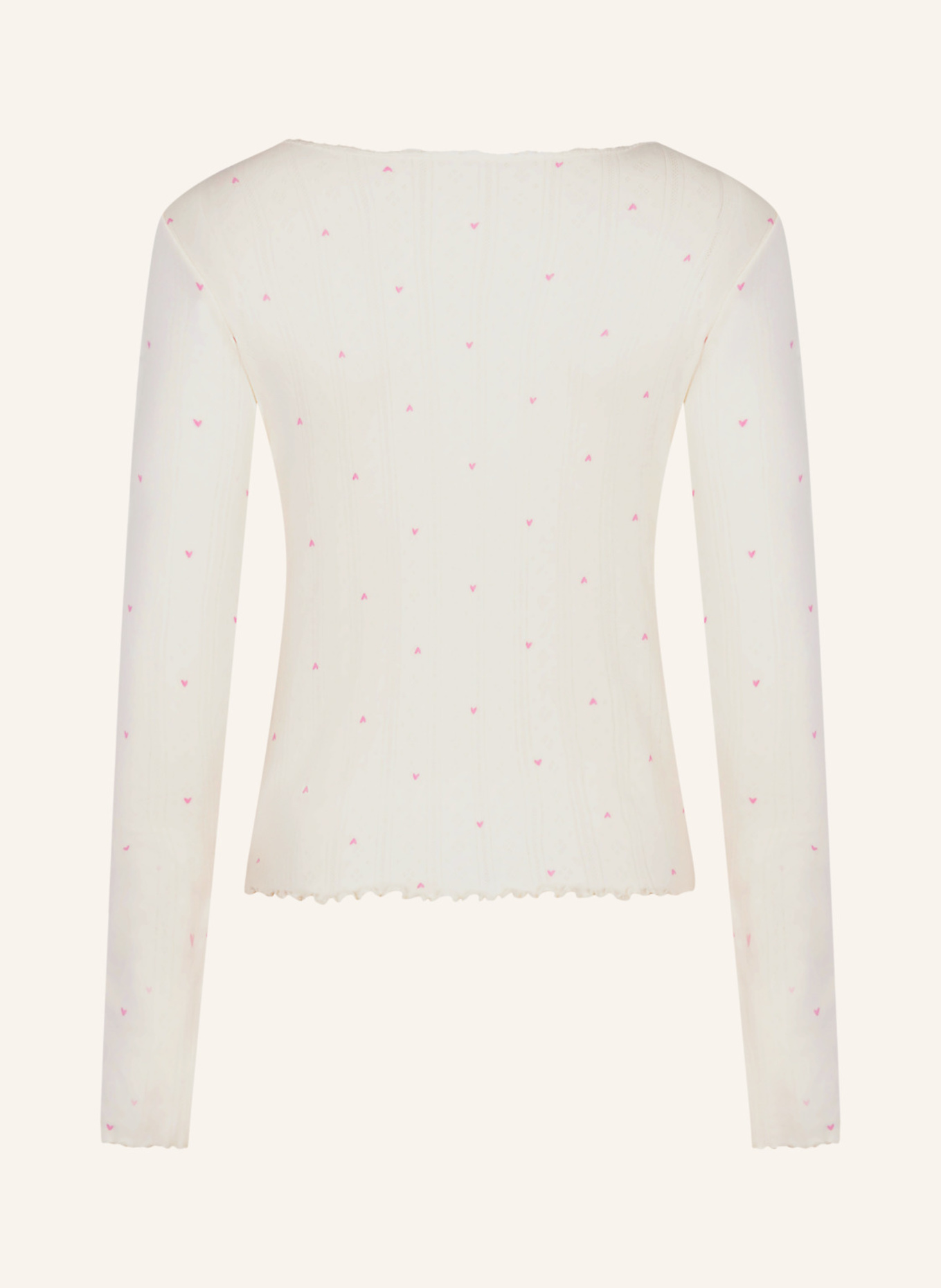 hunkemöller Schlafshirt POINTELLE: WEISS