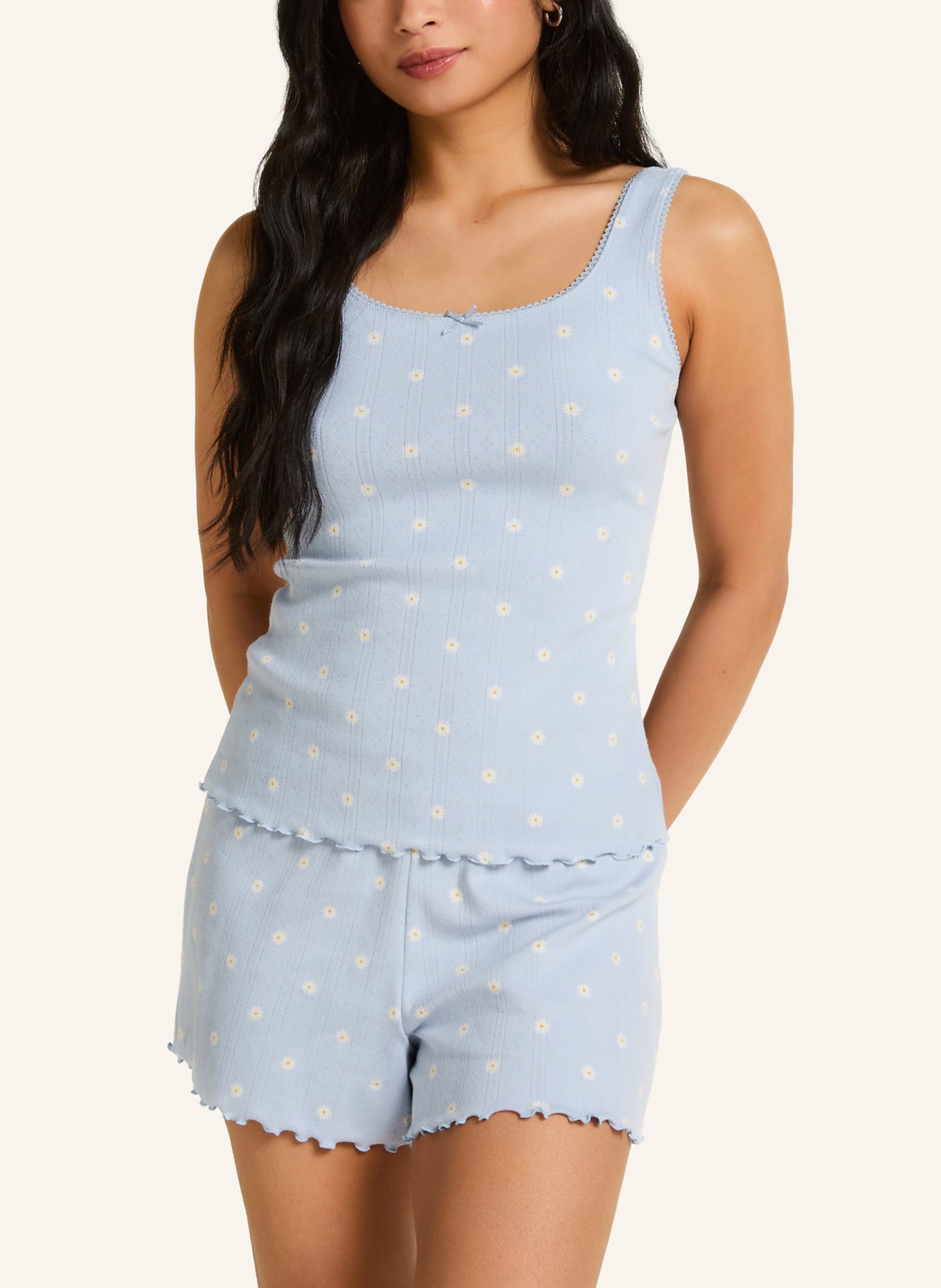 hunkemöller Shlafshirt POINTELLE: BLAU