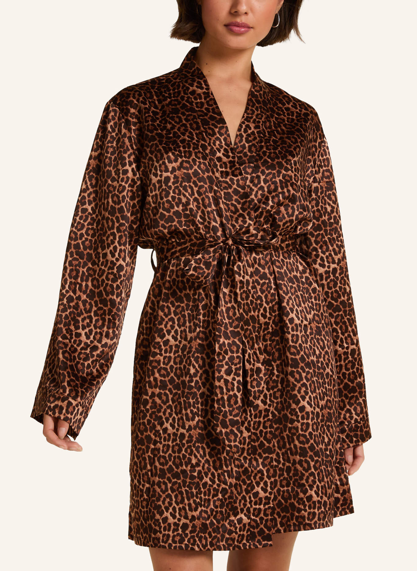 hunkemöller Bademantel LEO: SCHWARZ
