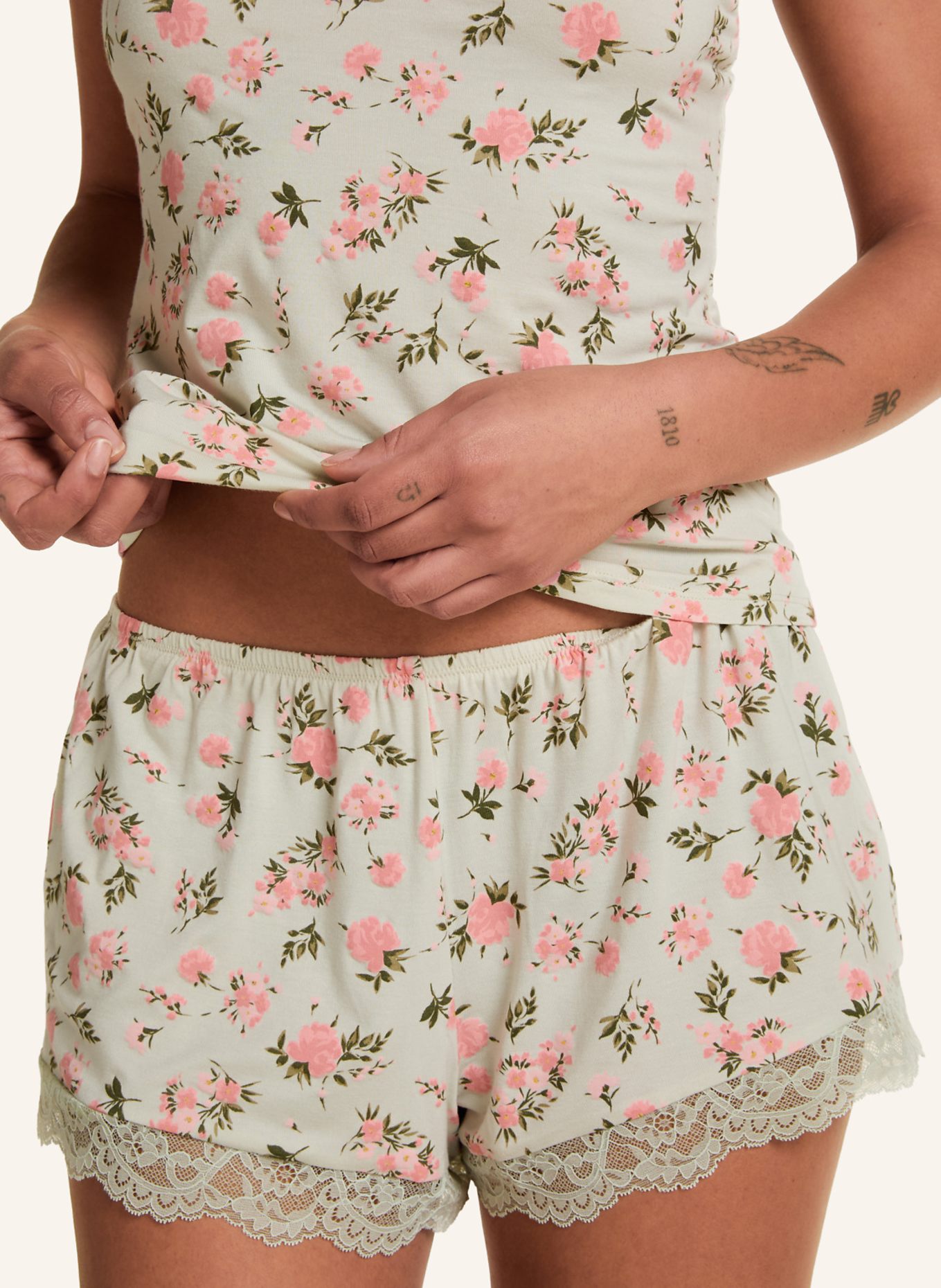 hunkemöller Schlafanzug NANA DAISY: GRÜN