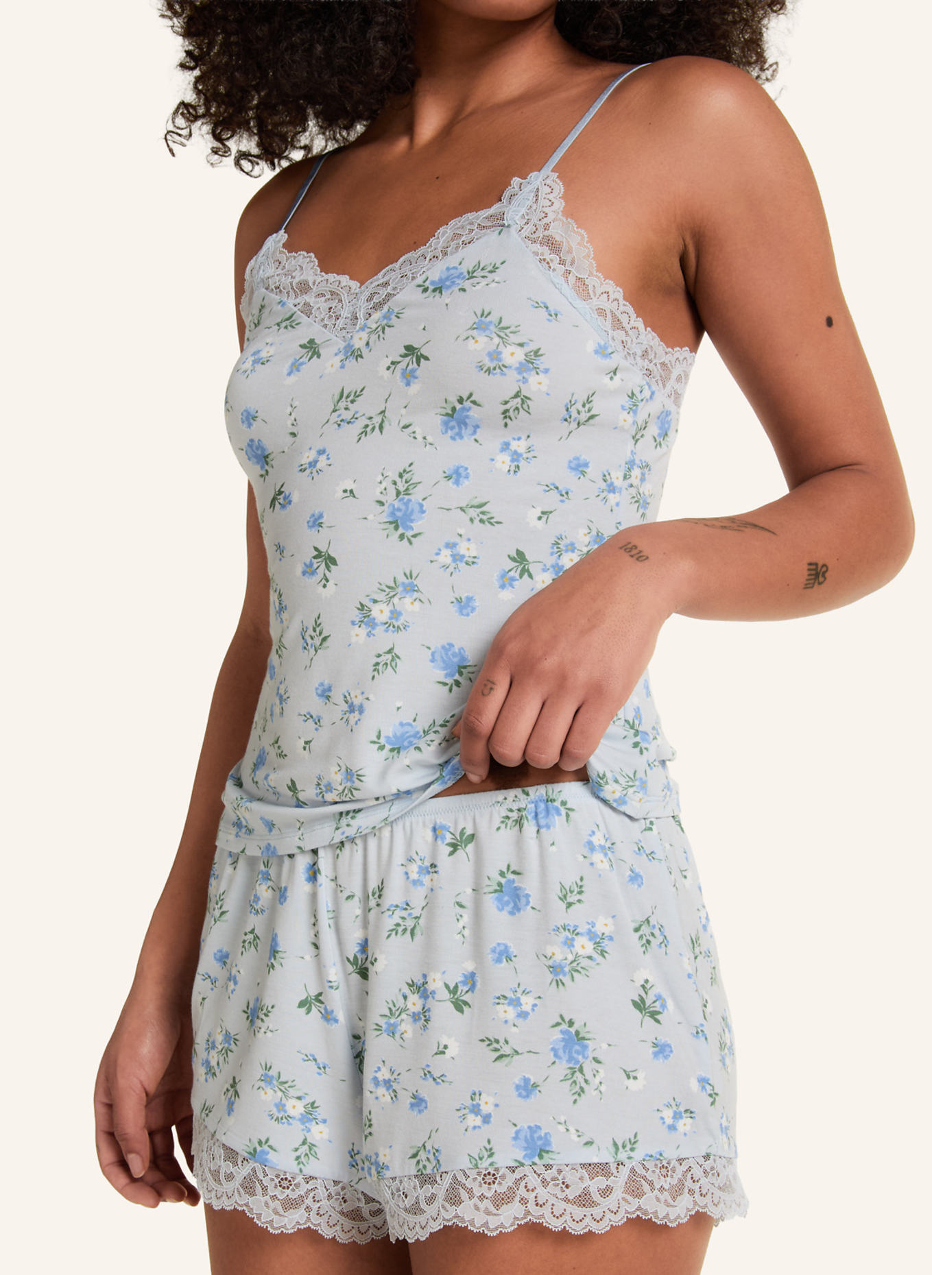 hunkemöller Schlafanzug NANA DAISY: BLAU