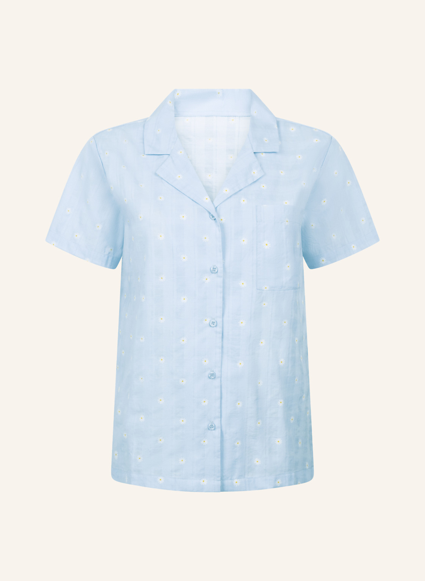 hunkemöller Schlafshirt WOVEN: BLAU