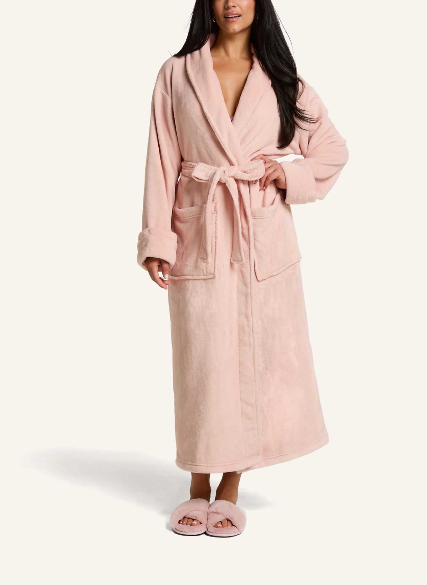 hunkemöller Bademantel SOFT FLEECE ROBE: PINK