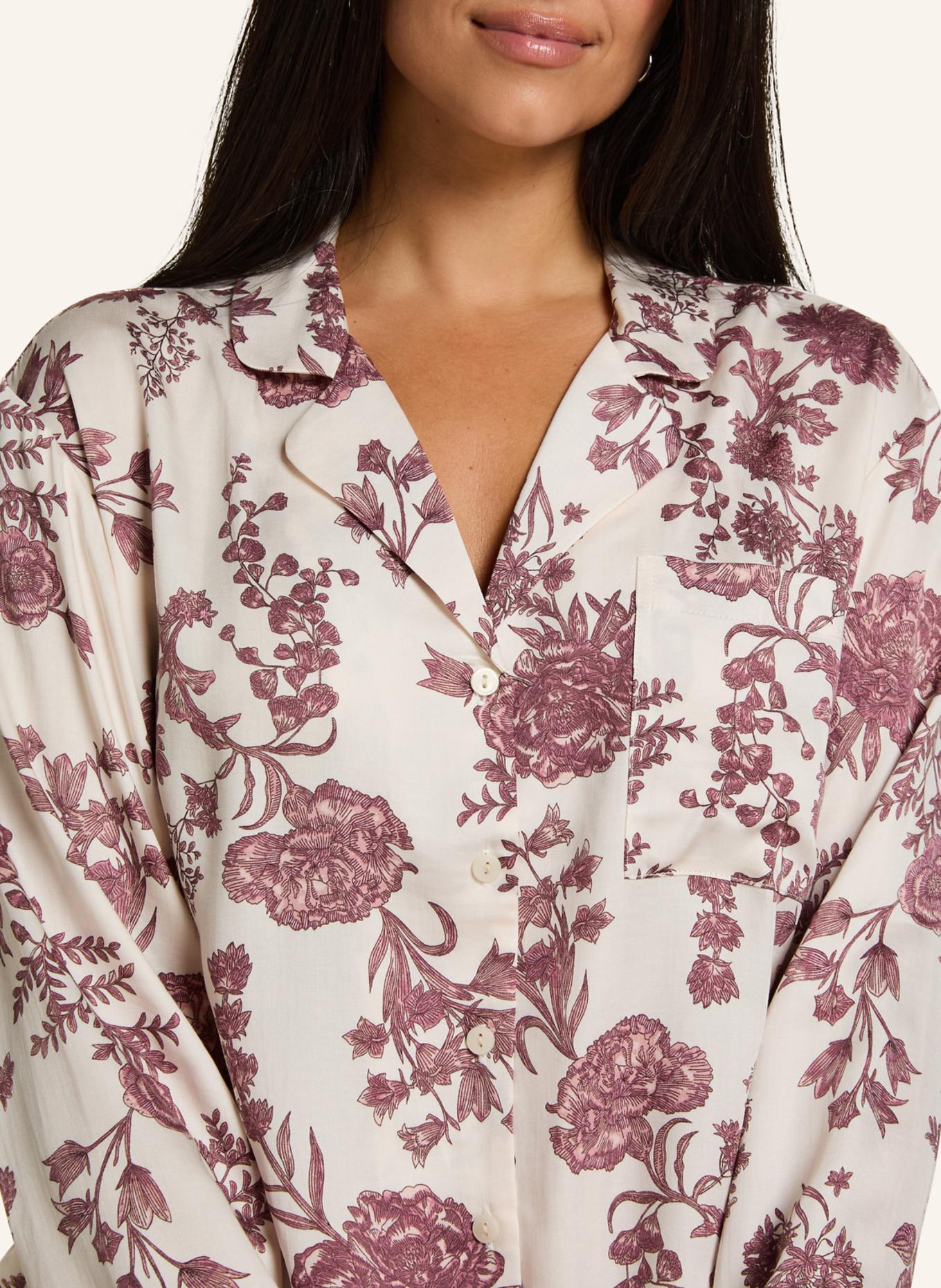 hunkemöller Langarm Shlafshirt WOVEN: BEIGE