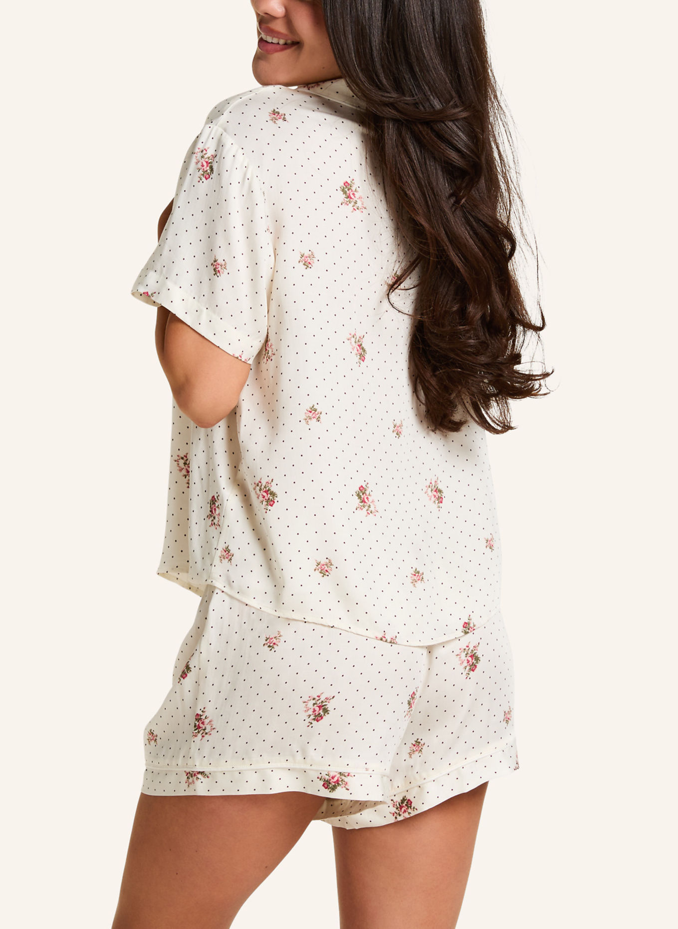 hunkemöller Schlafhose SATIN: WEISS