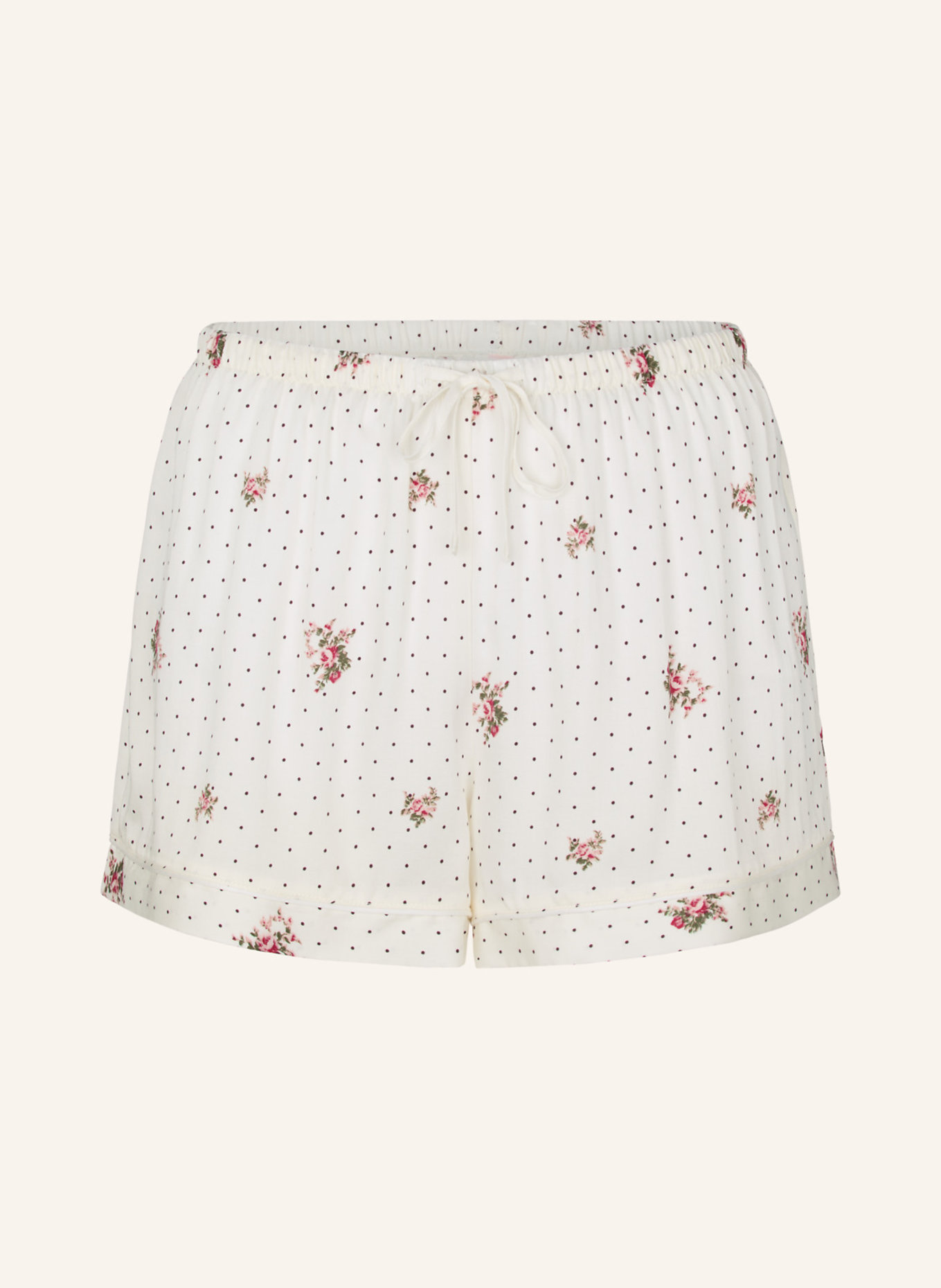 hunkemöller Schlafhose SATIN: WEISS